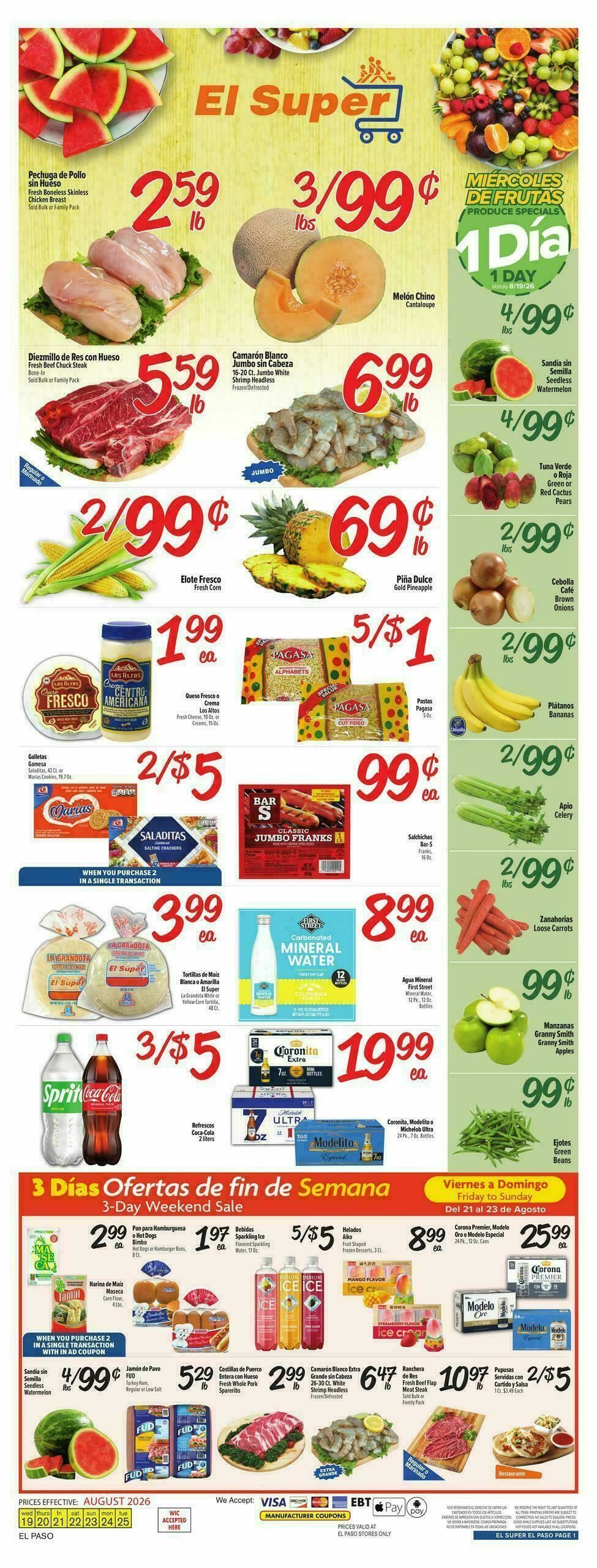 El Super Markets Weekly Ad from August 19