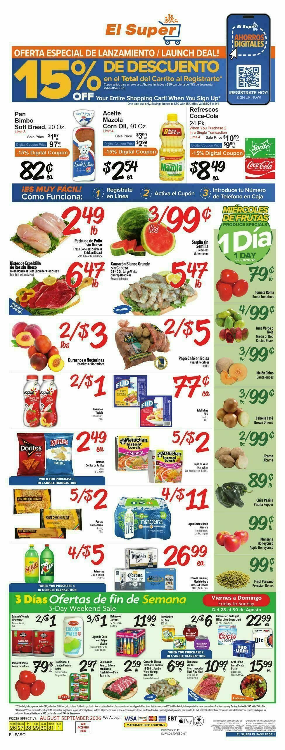 El Super Markets Weekly Ad from August 26