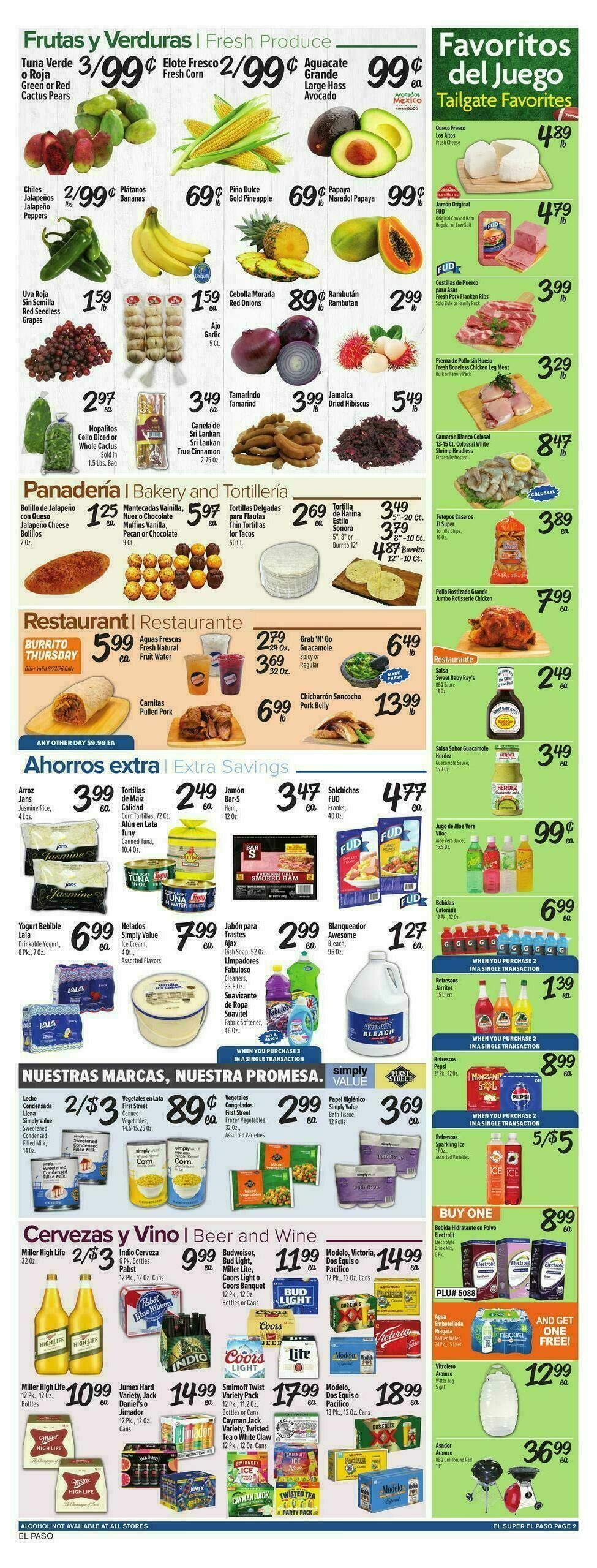 El Super Markets Weekly Ad from August 26