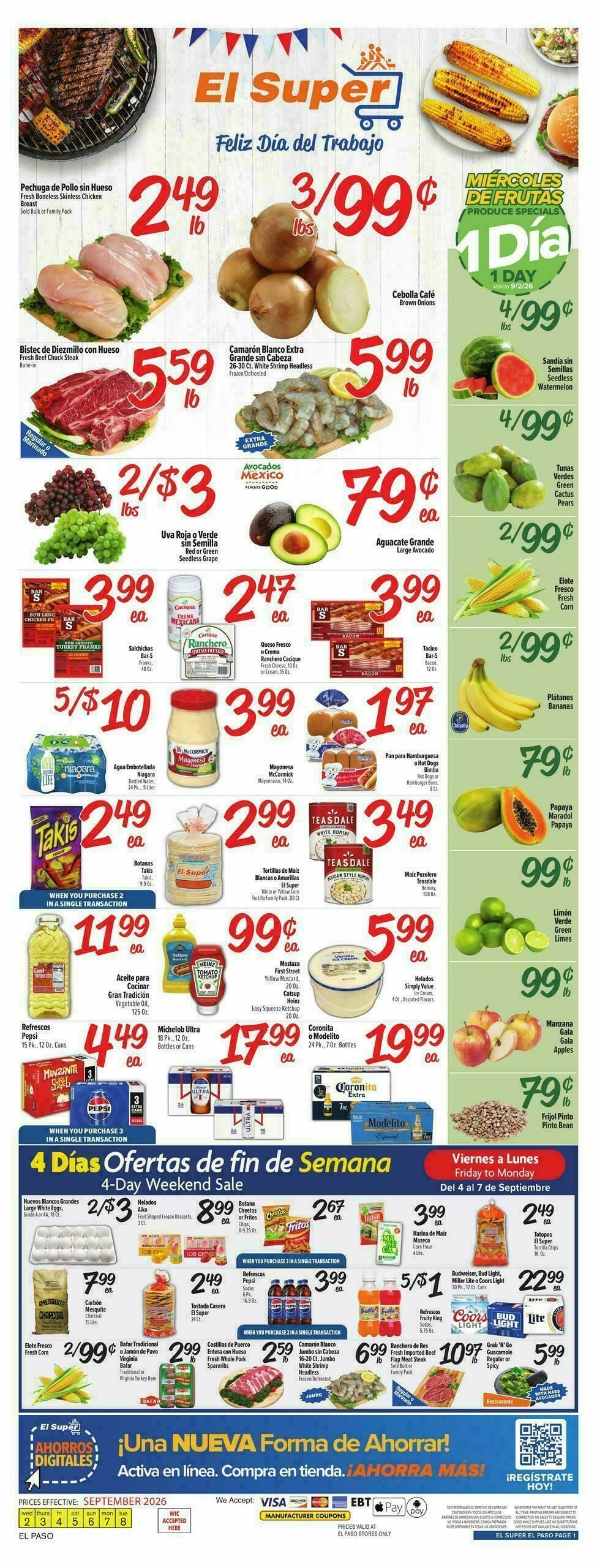 El Super Markets Weekly Ad from September 2