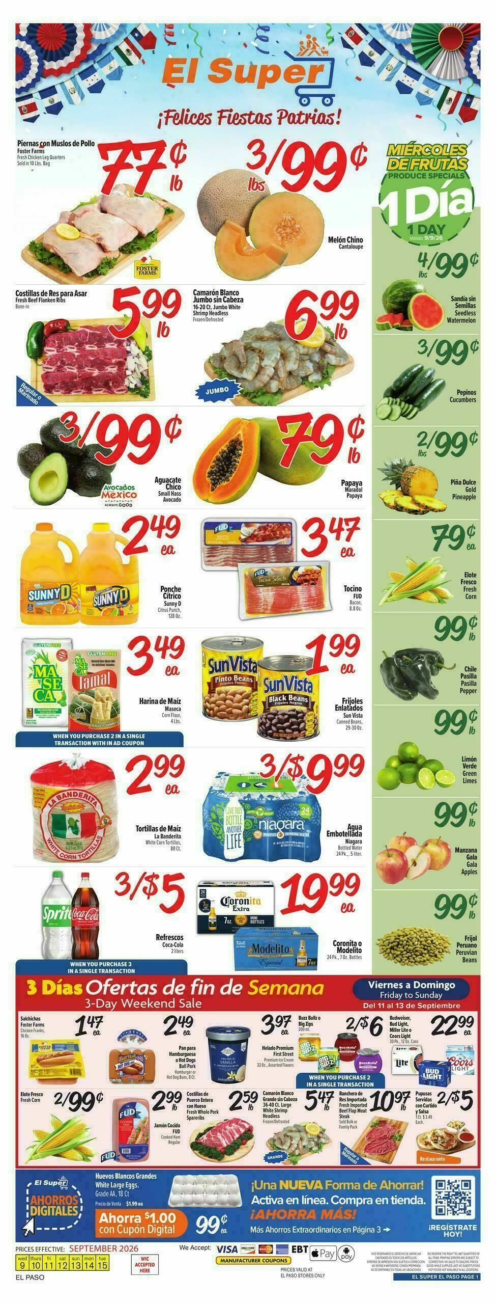 El Super Markets Weekly Ad from September 9