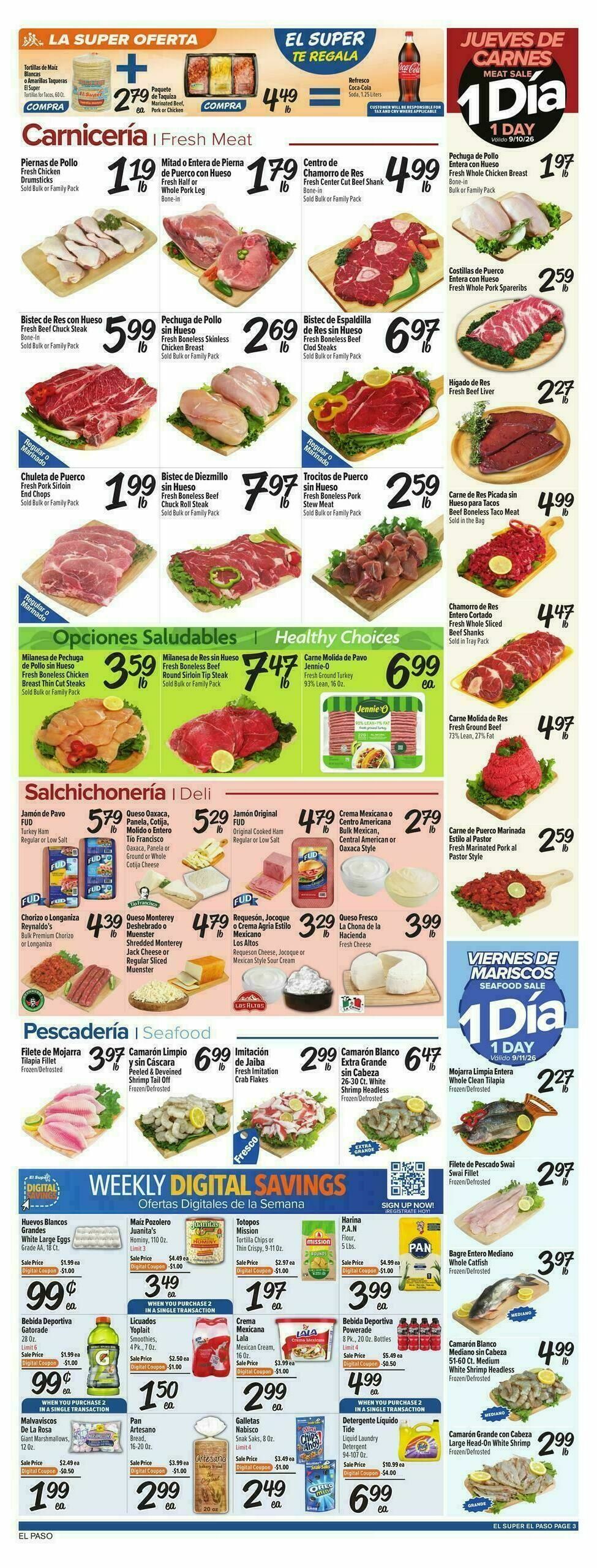 El Super Markets Weekly Ad from September 9