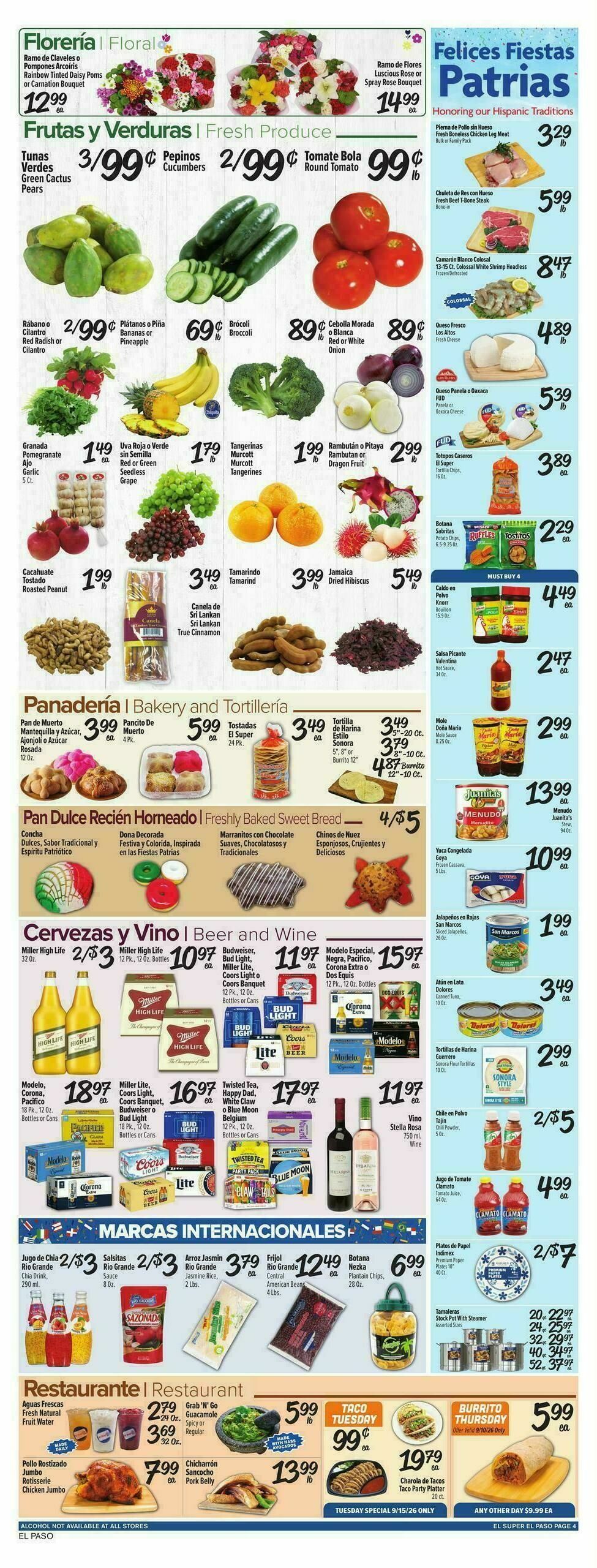El Super Markets Weekly Ad from September 9