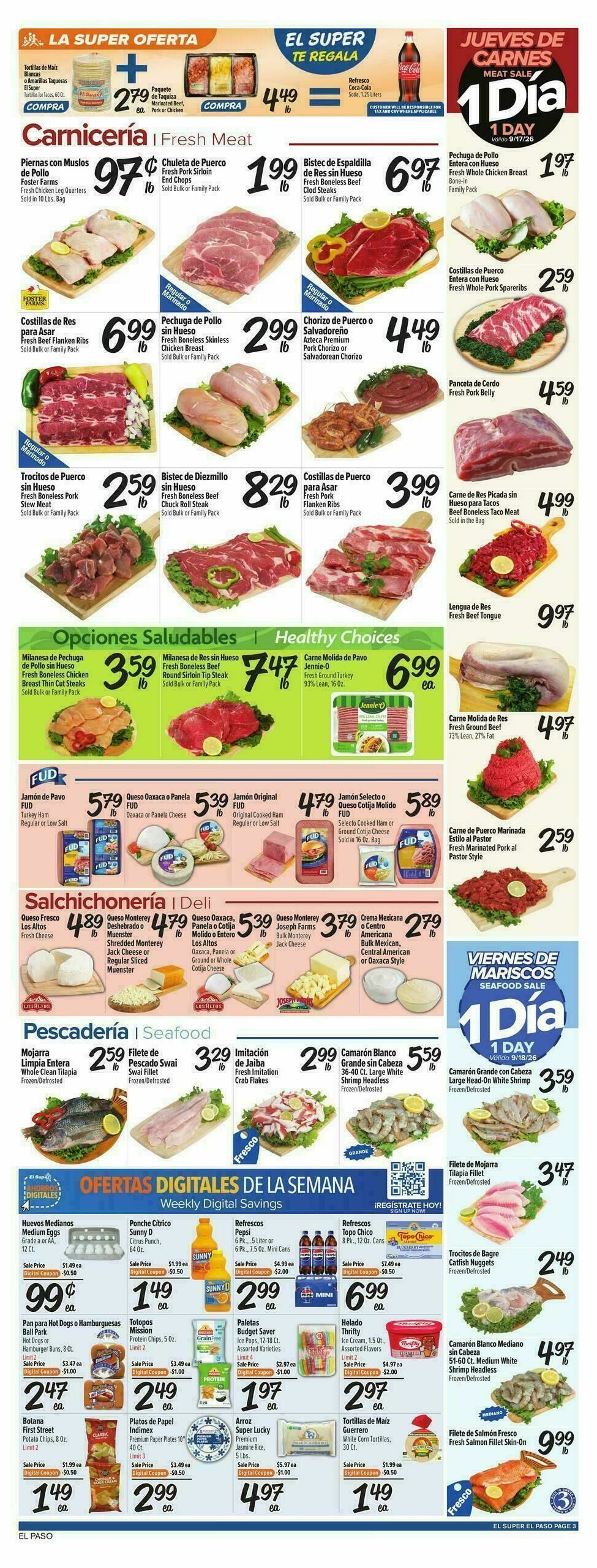 El Super Markets Weekly Ad from September 16