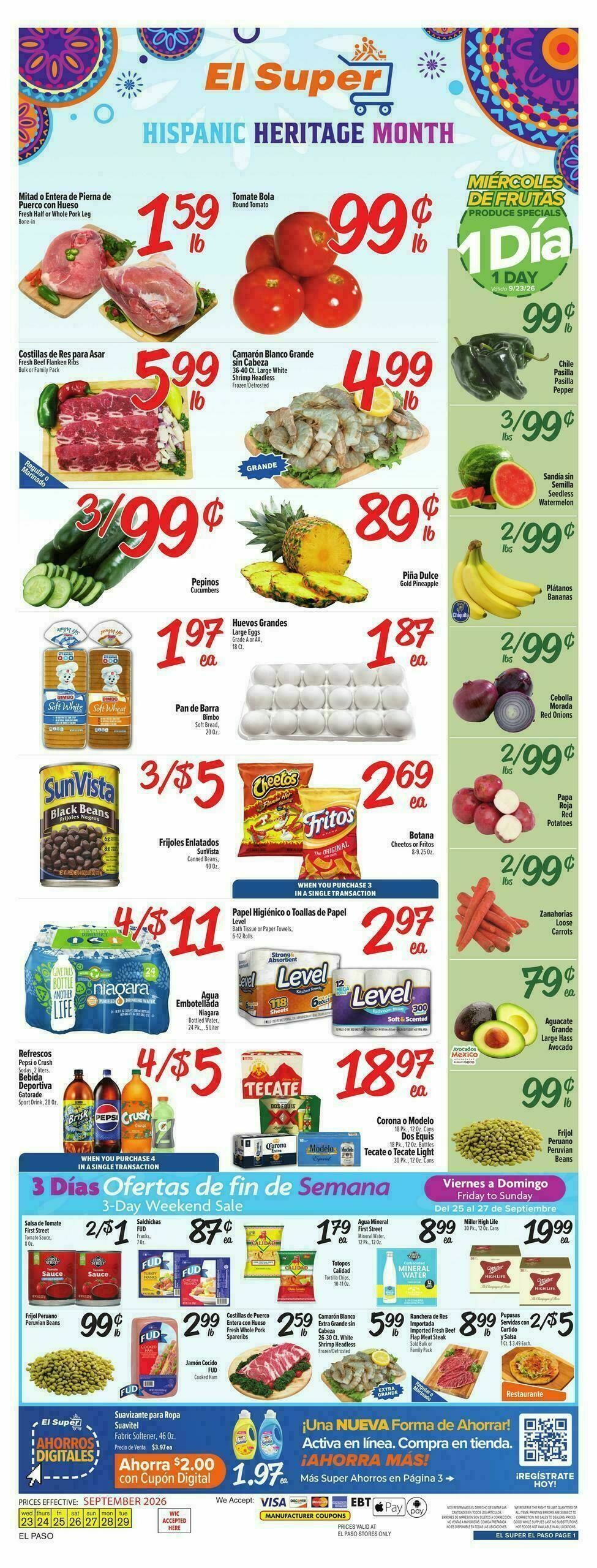 El Super Markets Weekly Ad from September 23
