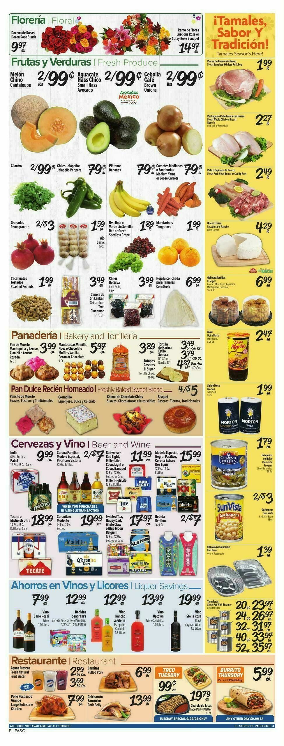 El Super Markets Weekly Ad from September 23