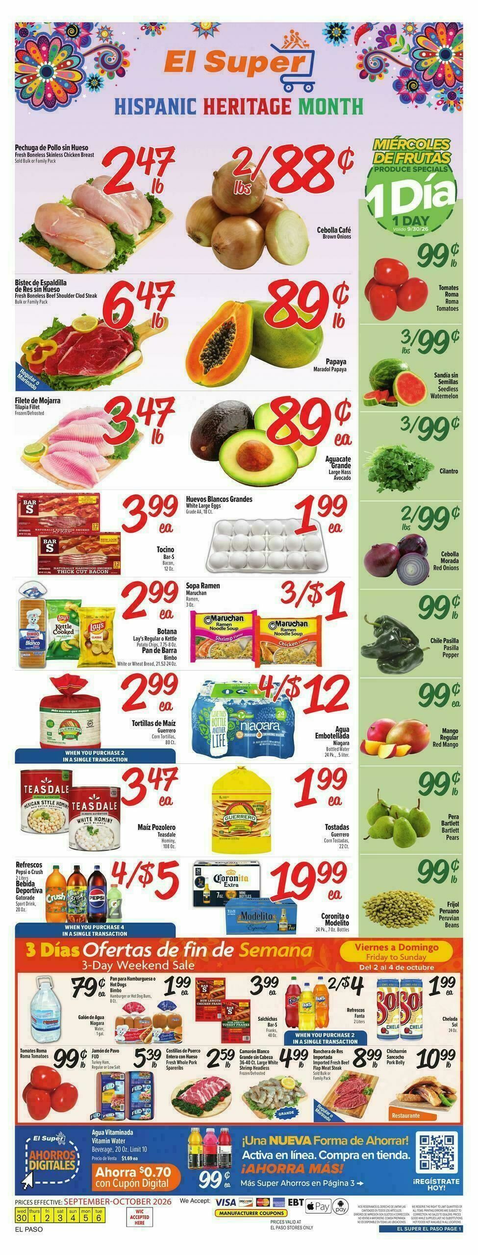 El Super Markets Weekly Ad from September 30