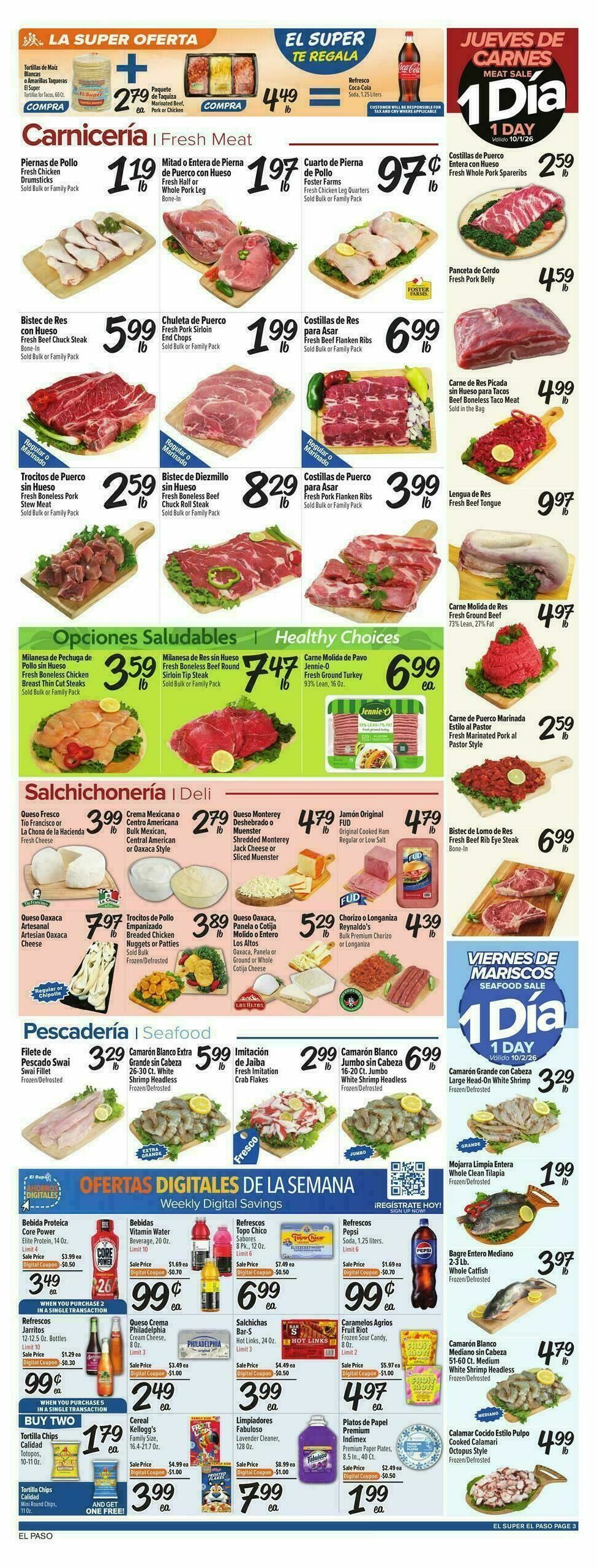 El Super Markets Weekly Ad from September 30