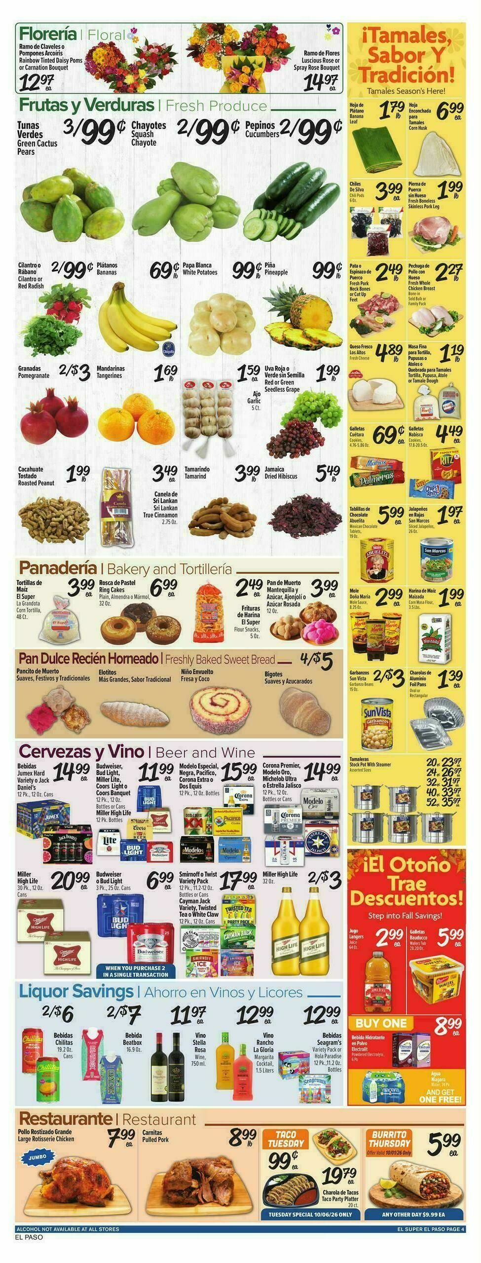 El Super Markets Weekly Ad from September 30