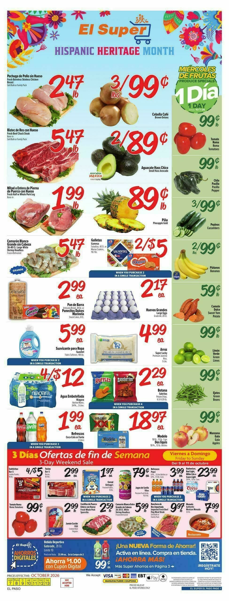 El Super Markets Weekly Ad from October 7