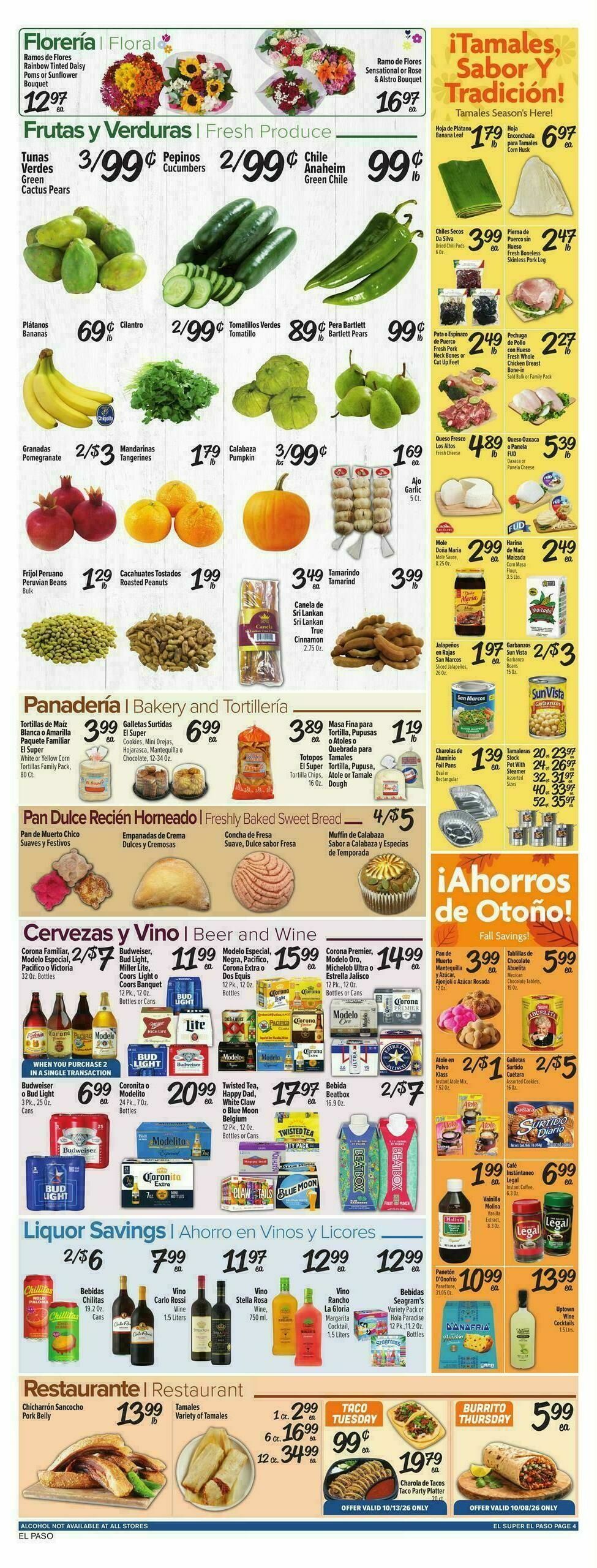 El Super Markets Weekly Ad from October 7