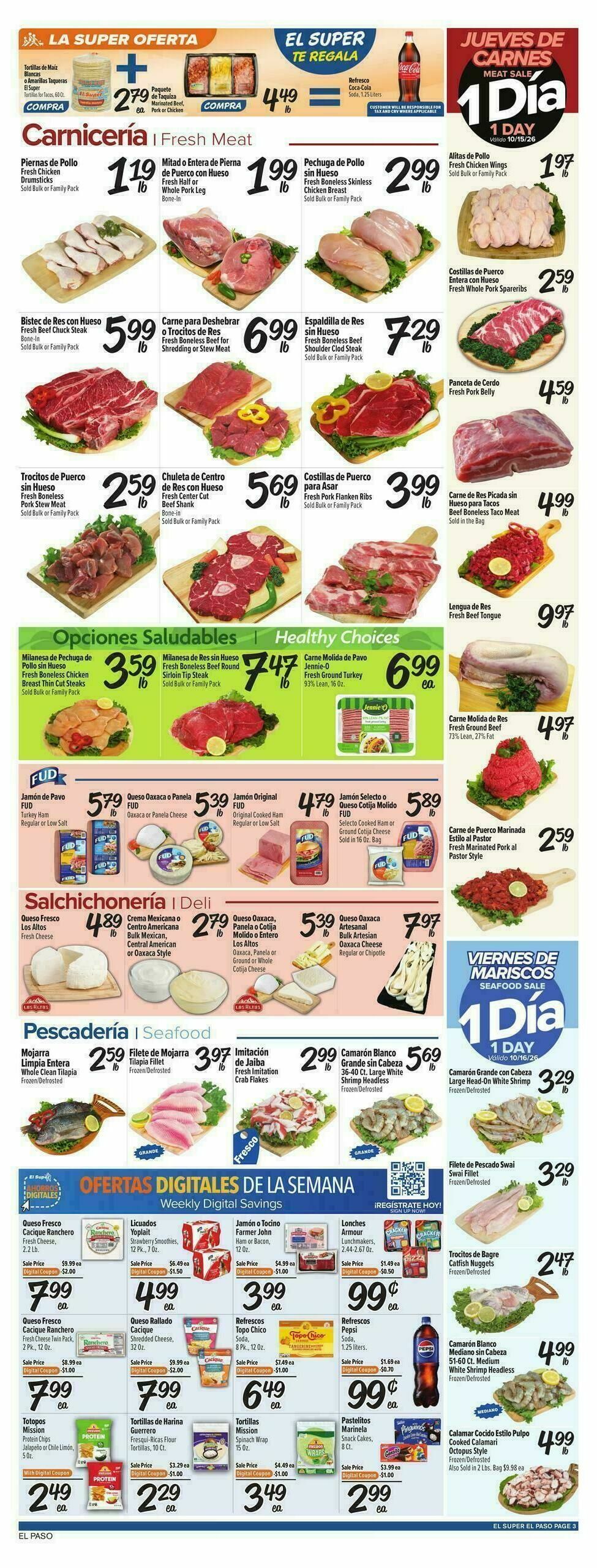 El Super Markets Weekly Ad from October 14