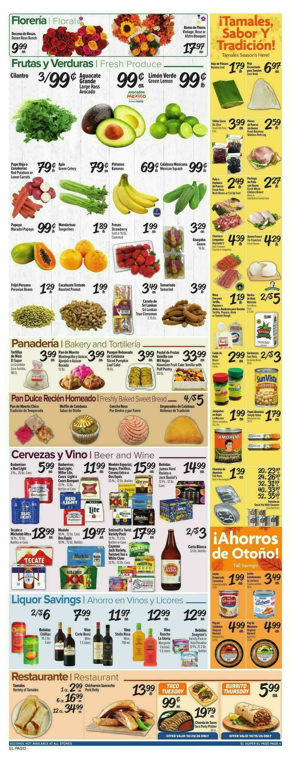 El Super Markets Weekly Ad from October 14