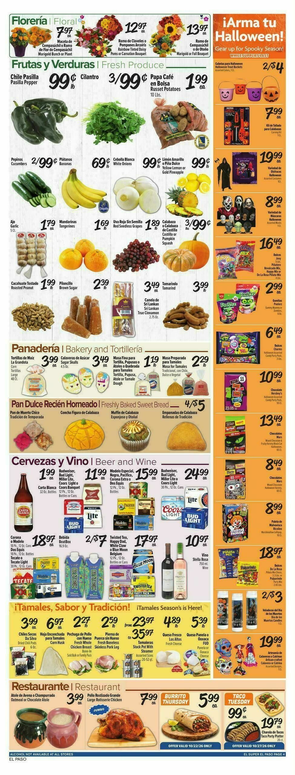 El Super Markets Weekly Ad from October 21