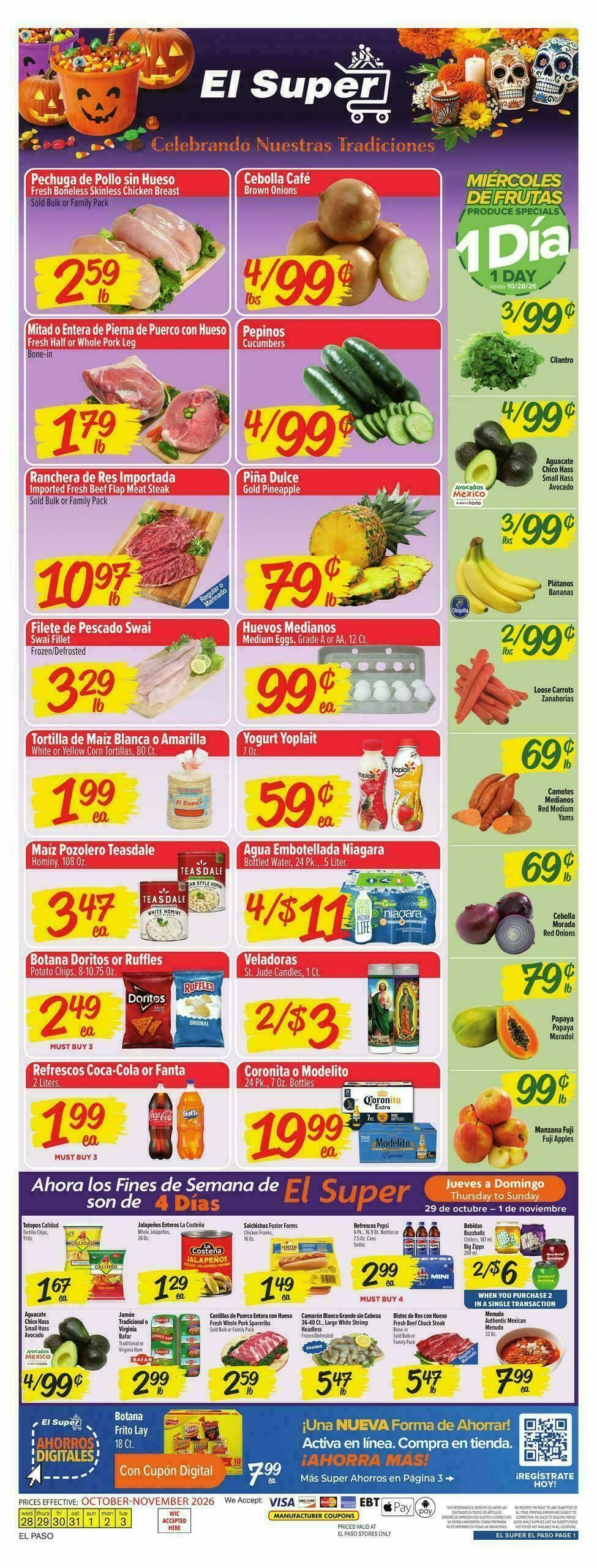 El Super Markets Weekly Ad from October 28