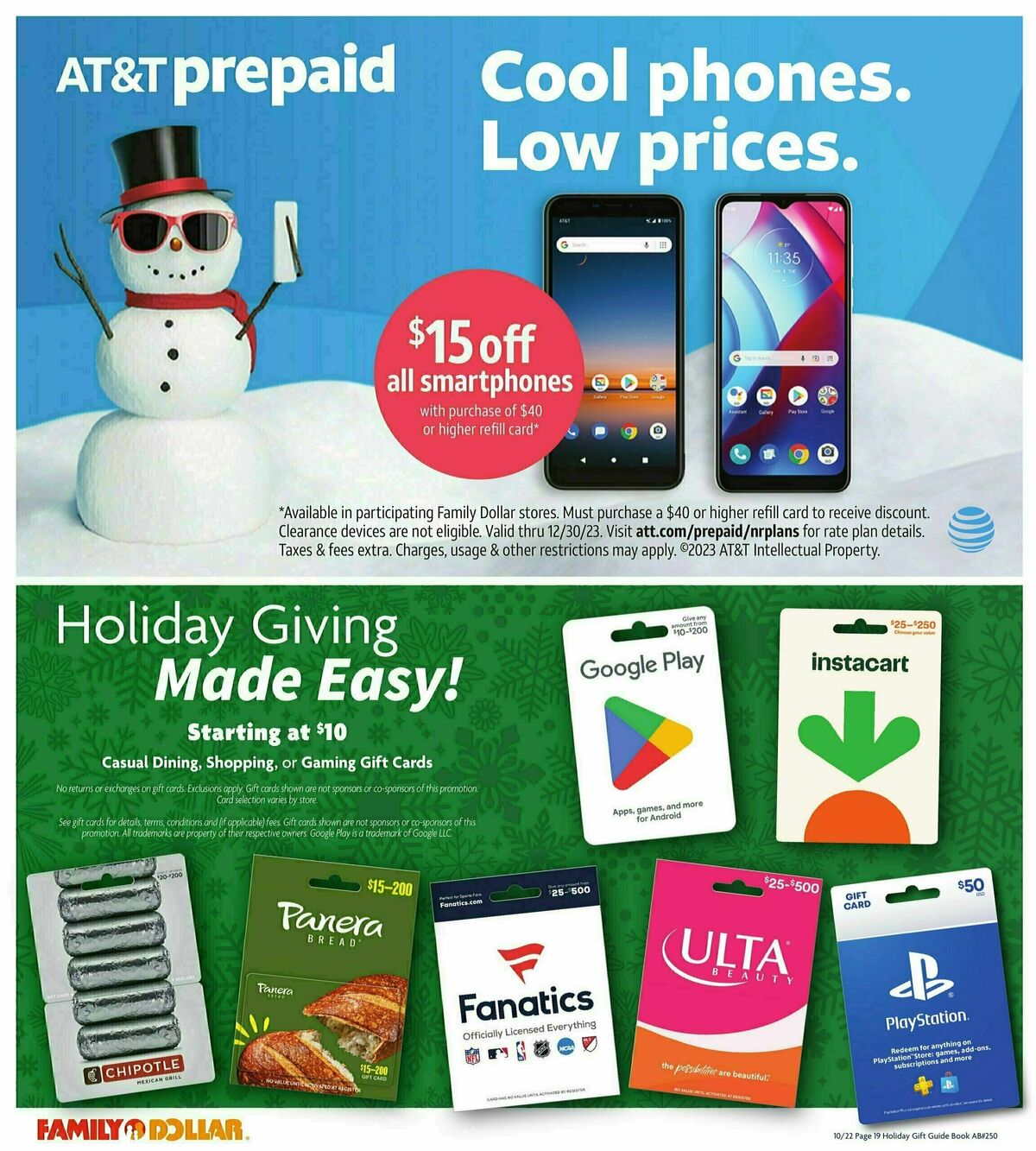 Family Dollar Holiday Gift Guide Weekly Ad from October 22