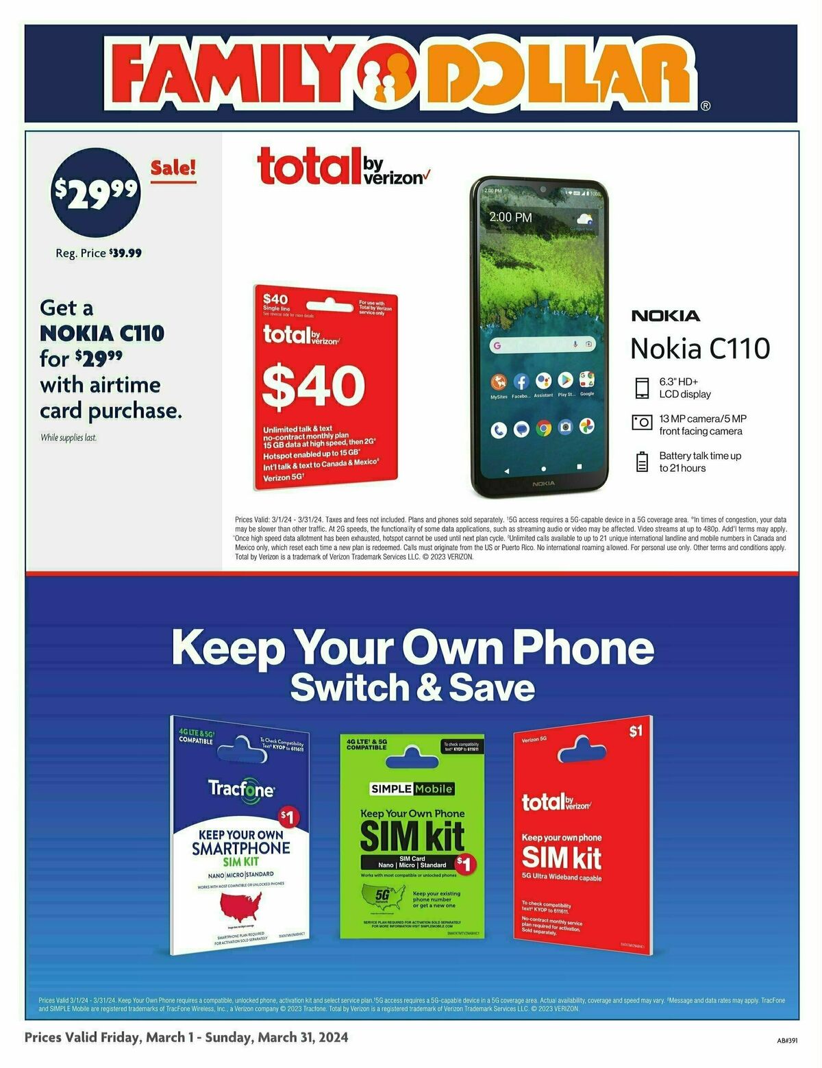 Family Dollar Weekly Ad from March 1