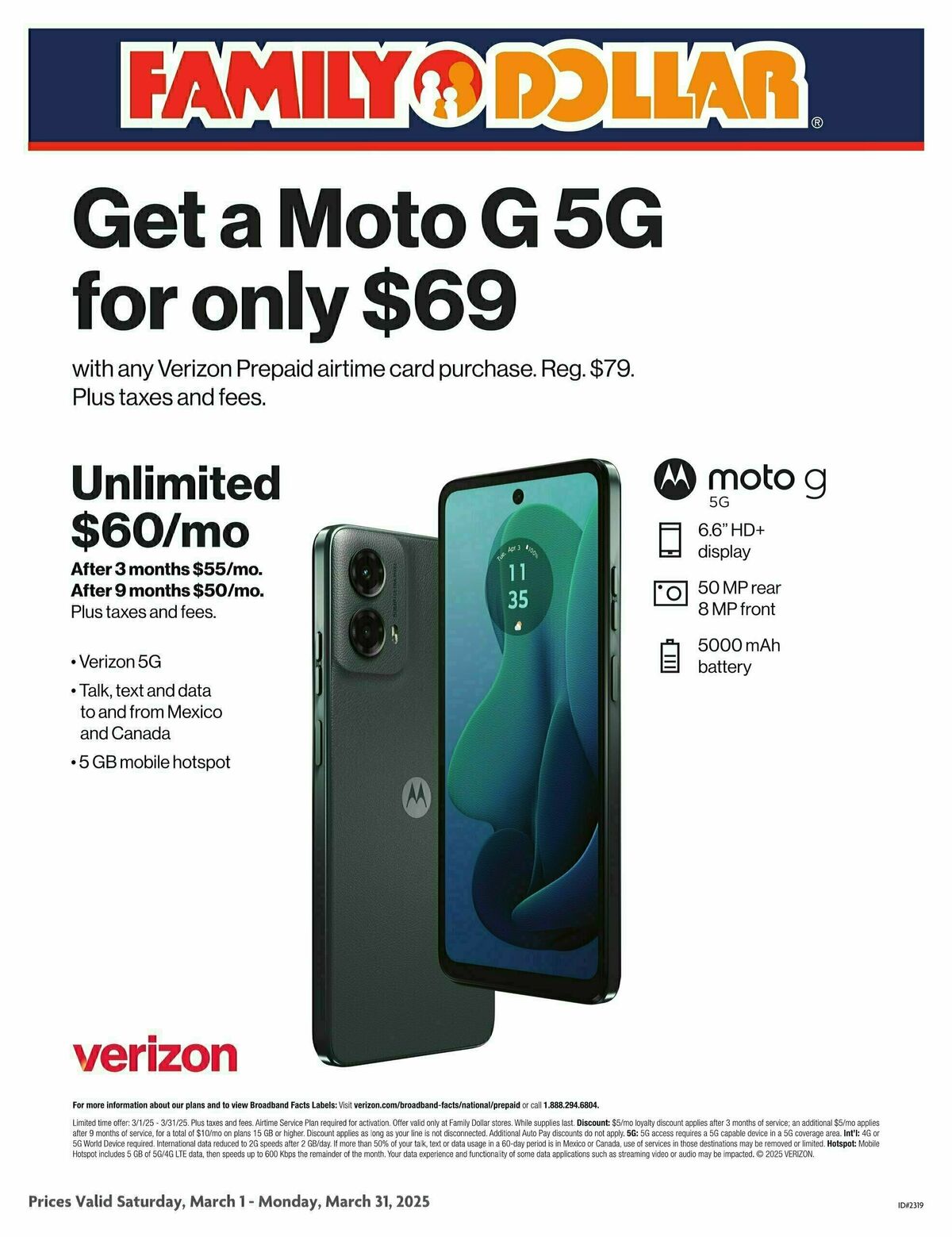 Family Dollar Verizon Ad Weekly Ad from March 1