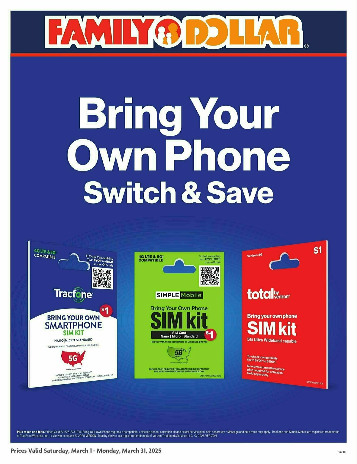 Family Dollar Verizon Ad Weekly Ad from March 1