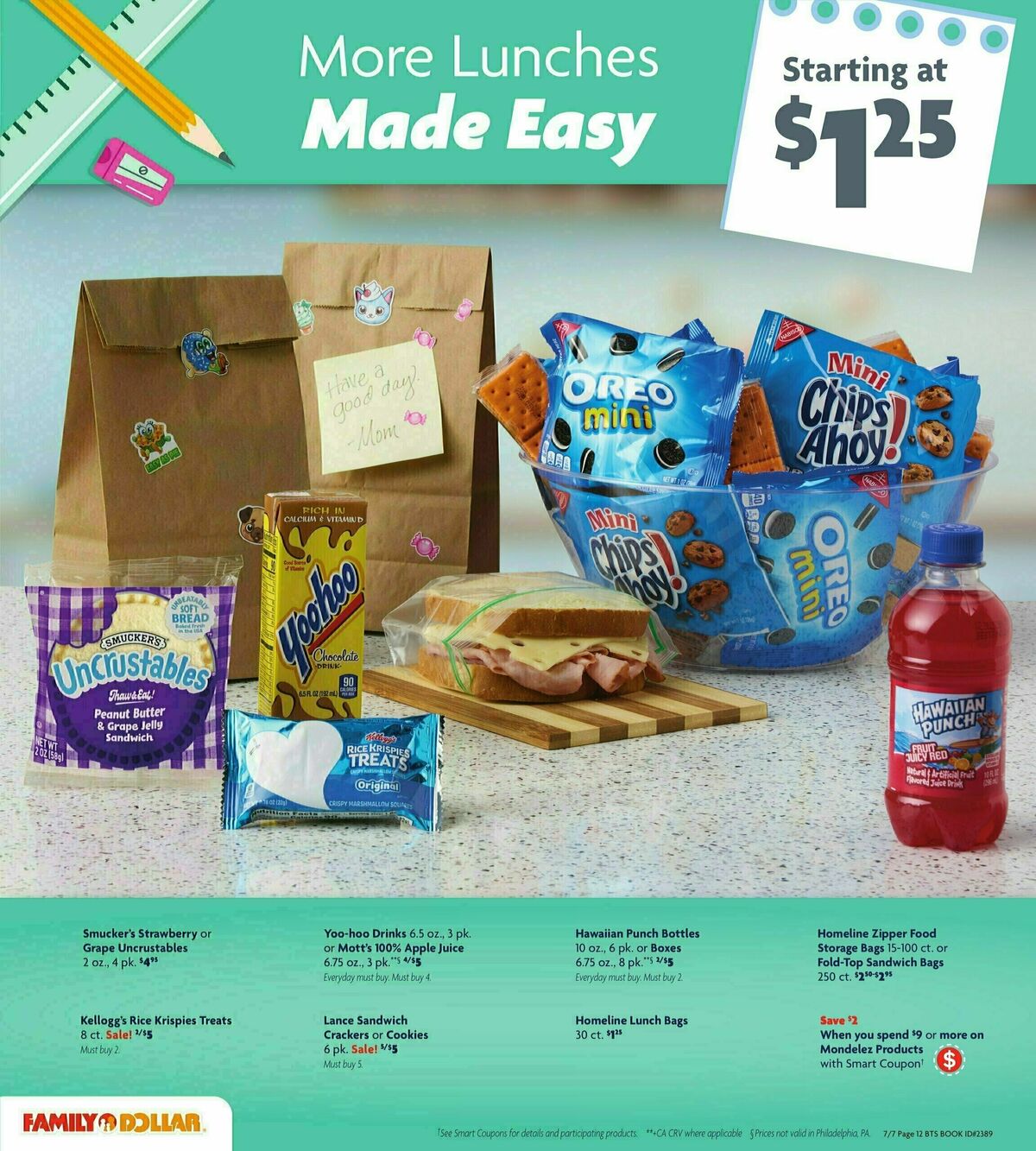 Family Dollar Back To School Book Weekly Ad from July 7