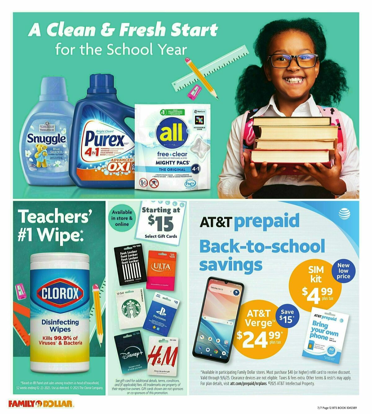 Family Dollar Back To School Book Weekly Ad from July 7