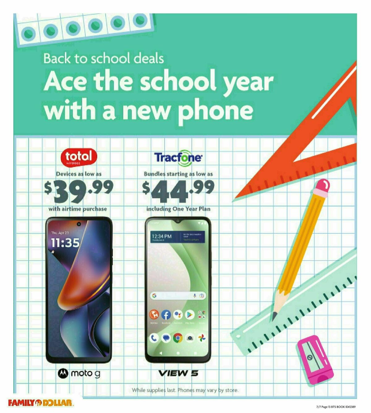 Family Dollar Back To School Book Weekly Ad from July 7