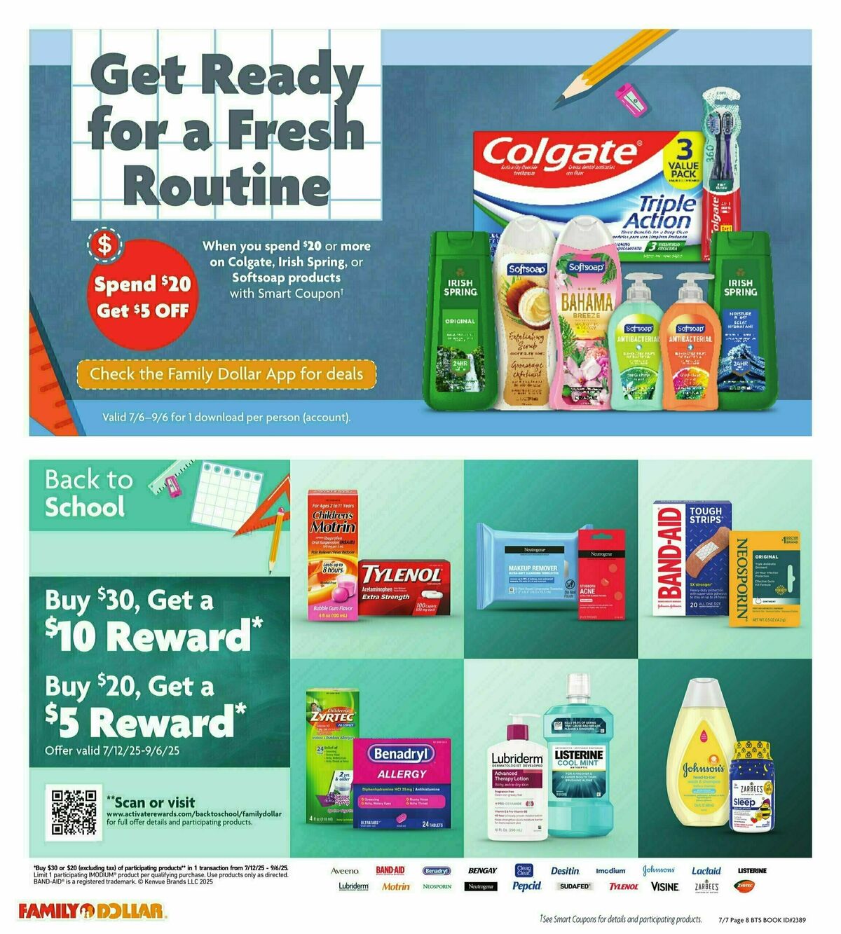 Family Dollar Back To School Book Weekly Ad from July 7
