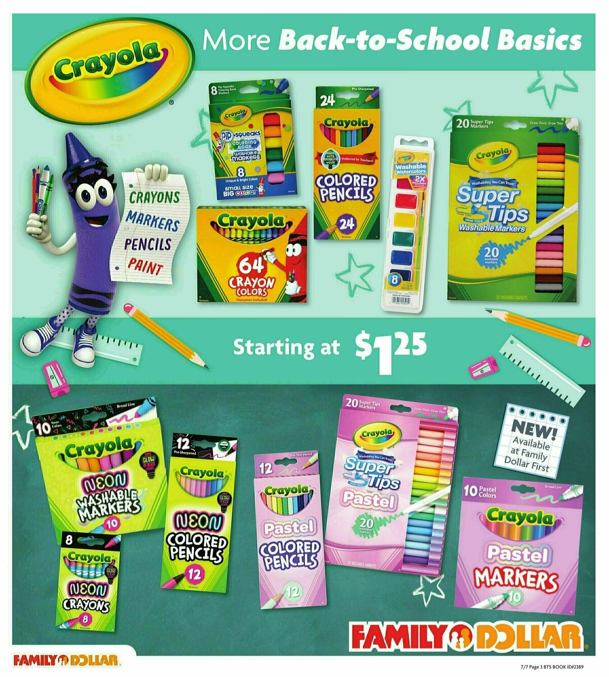 Family Dollar Back To School Book Weekly Ad from July 7