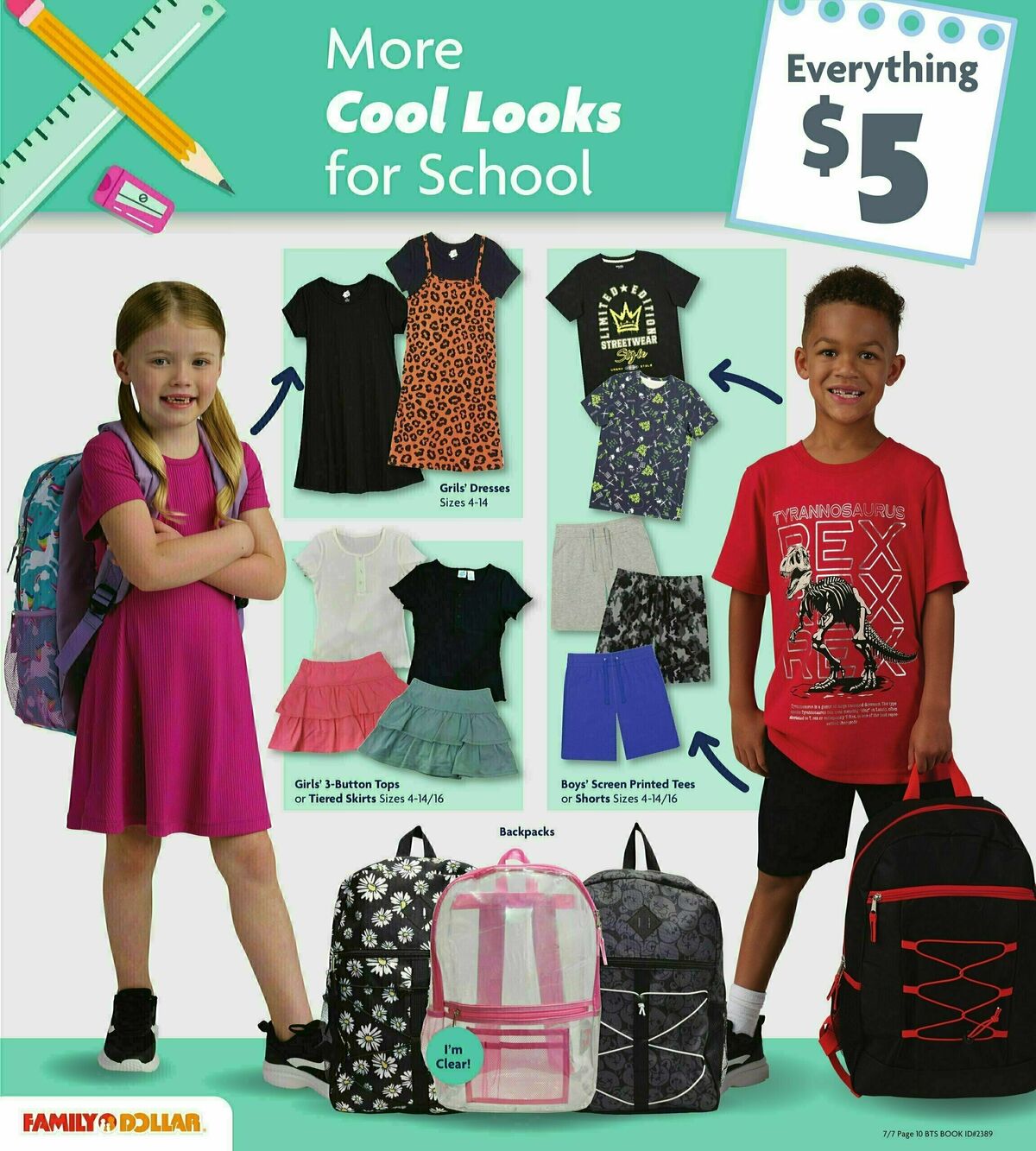 Family Dollar Back To School Book Weekly Ad from July 7