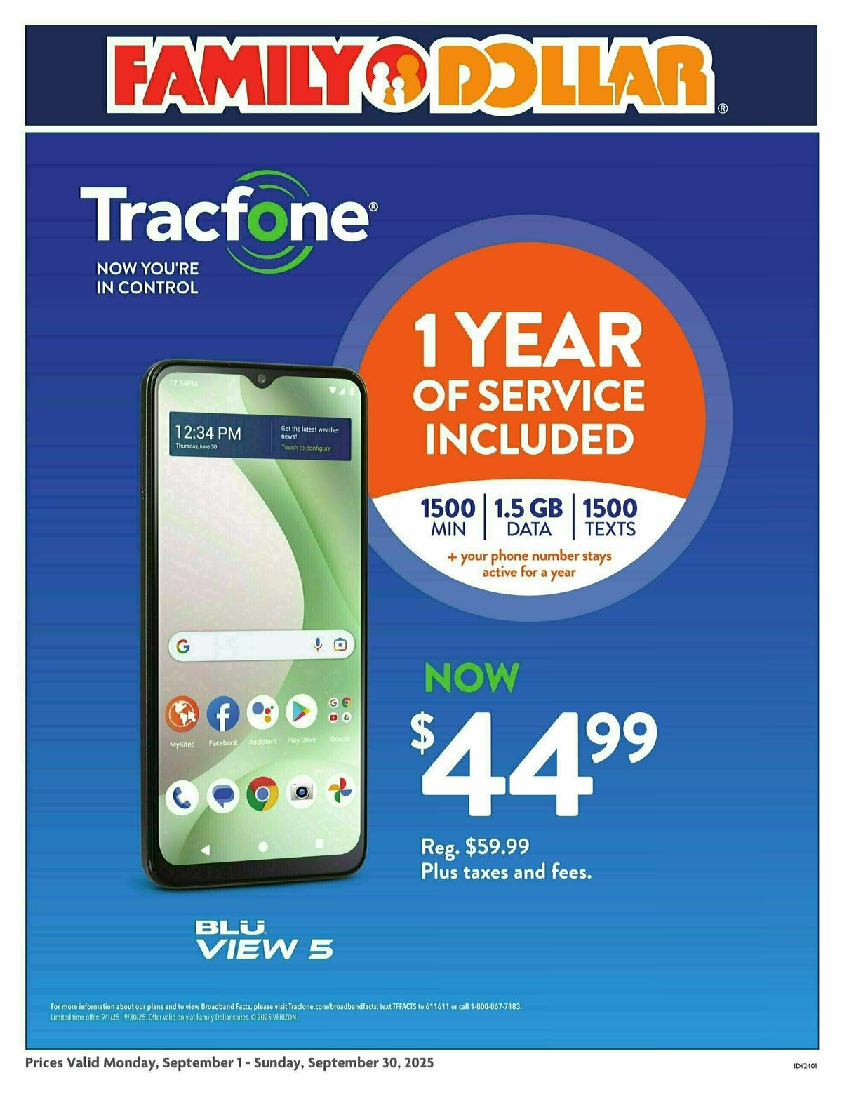 Family Dollar Phone Ad Weekly Ad from September 1