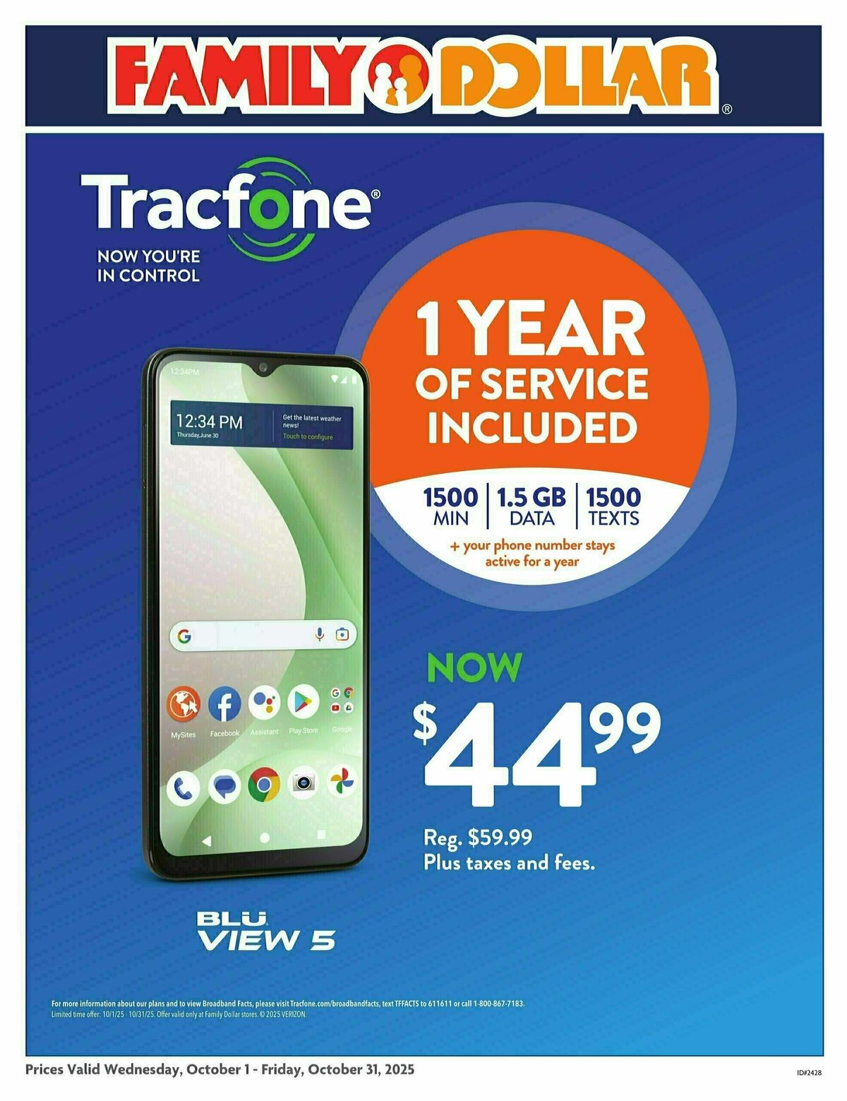 Family Dollar Phone Ad Weekly Ad from October 1