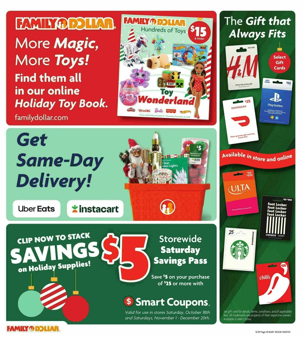 Family Dollar Holiday Book Weekly Ad from October 17