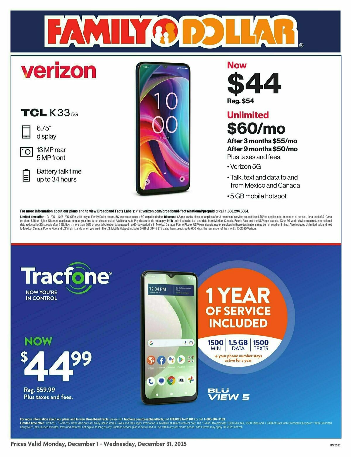 Family Dollar Phone Ad Weekly Ad from December 1