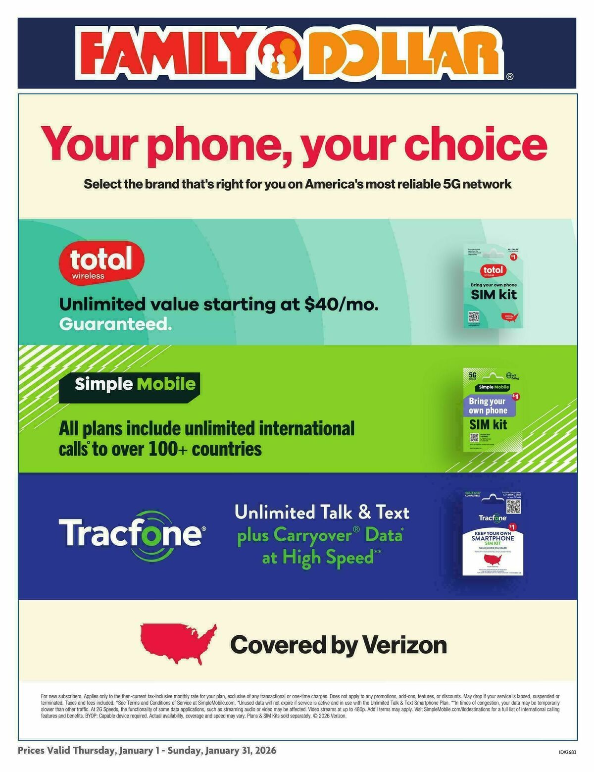 Family Dollar Phone Ad Weekly Ad from January 1