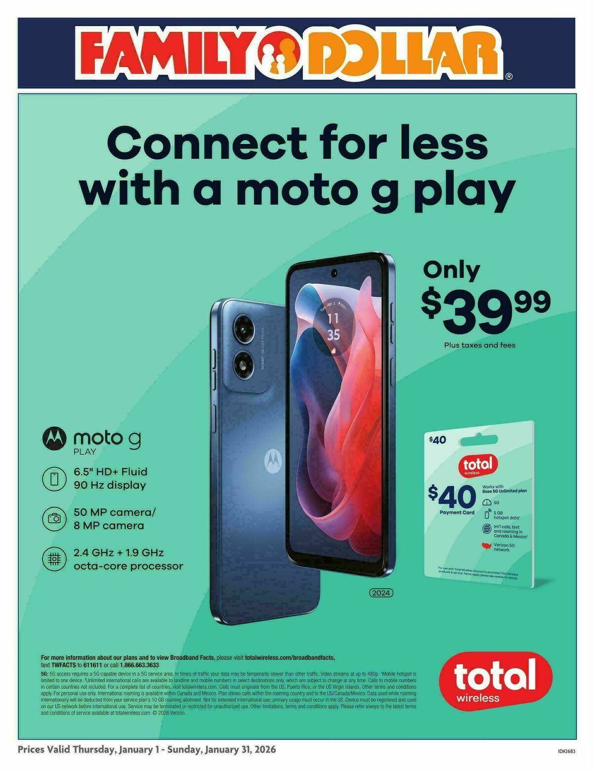 Family Dollar Phone Ad Weekly Ad from January 1