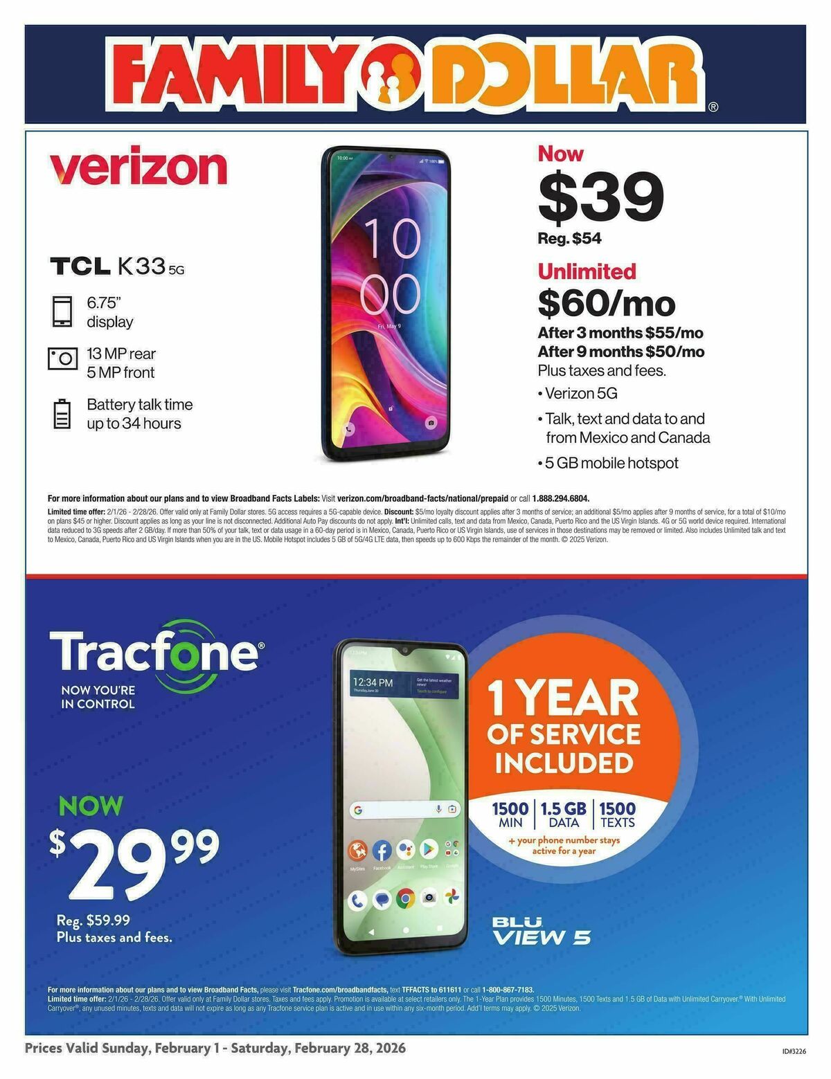 Family Dollar Phone Ad Weekly Ad from February 1