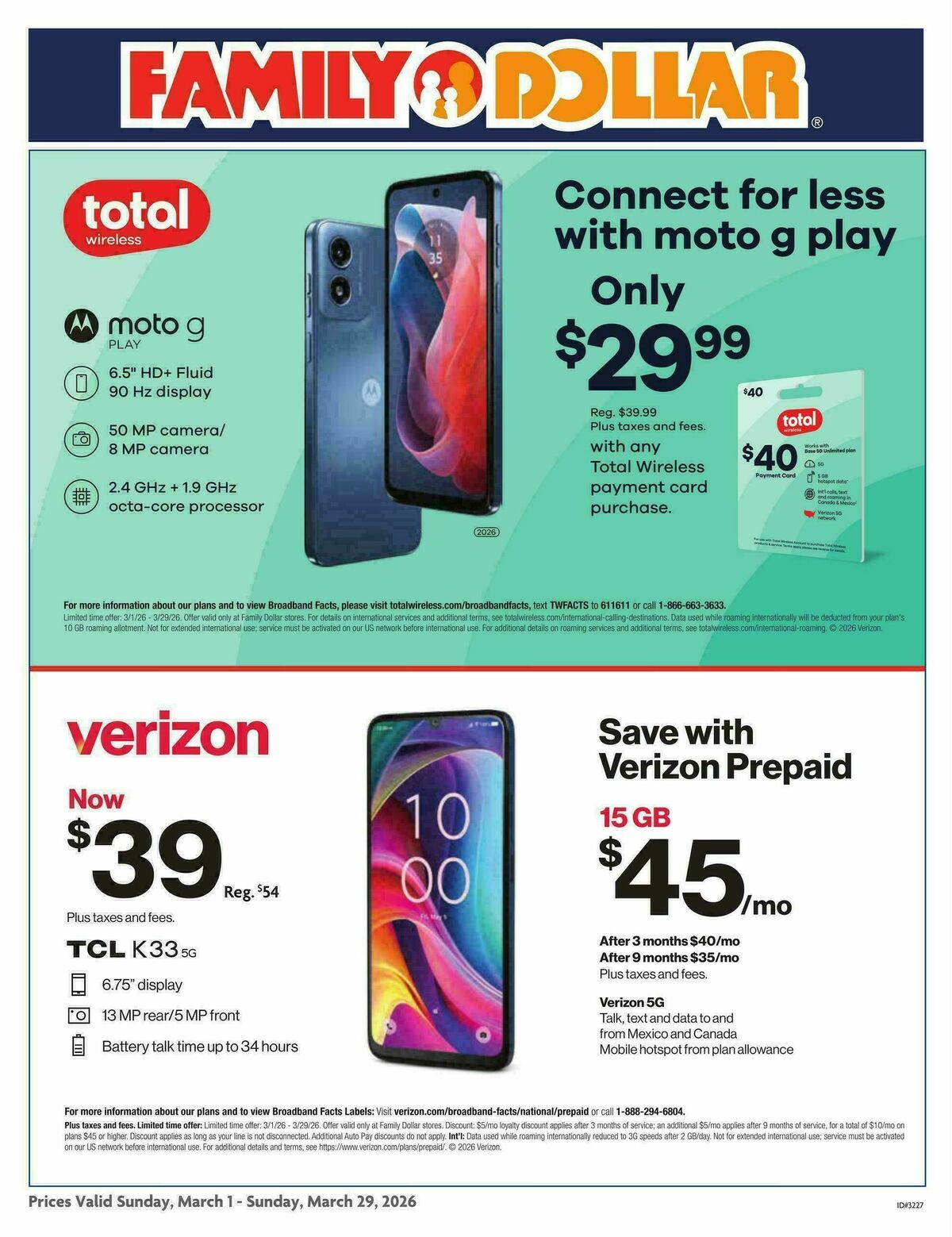 Family Dollar Phone Ad Weekly Ad from March 1