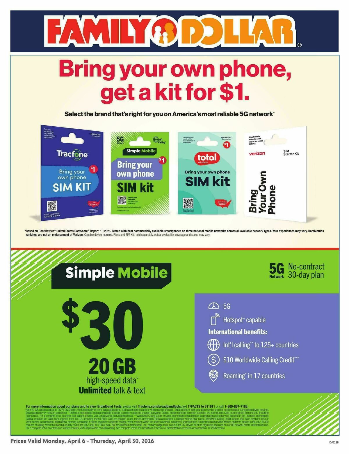 Family Dollar Phone Ad Weekly Ad from April 6