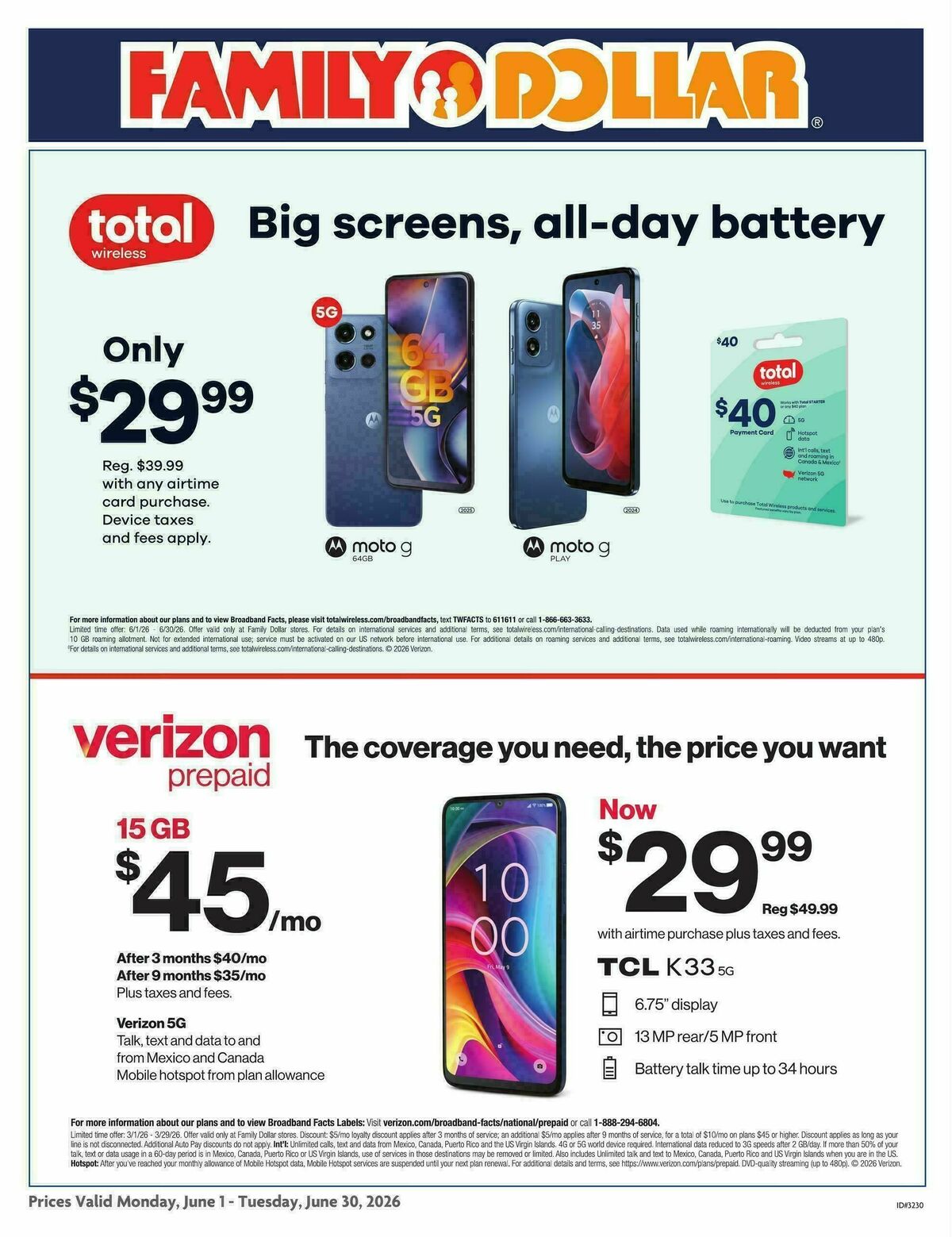 Family Dollar Phone Ad Weekly Ad from June 1