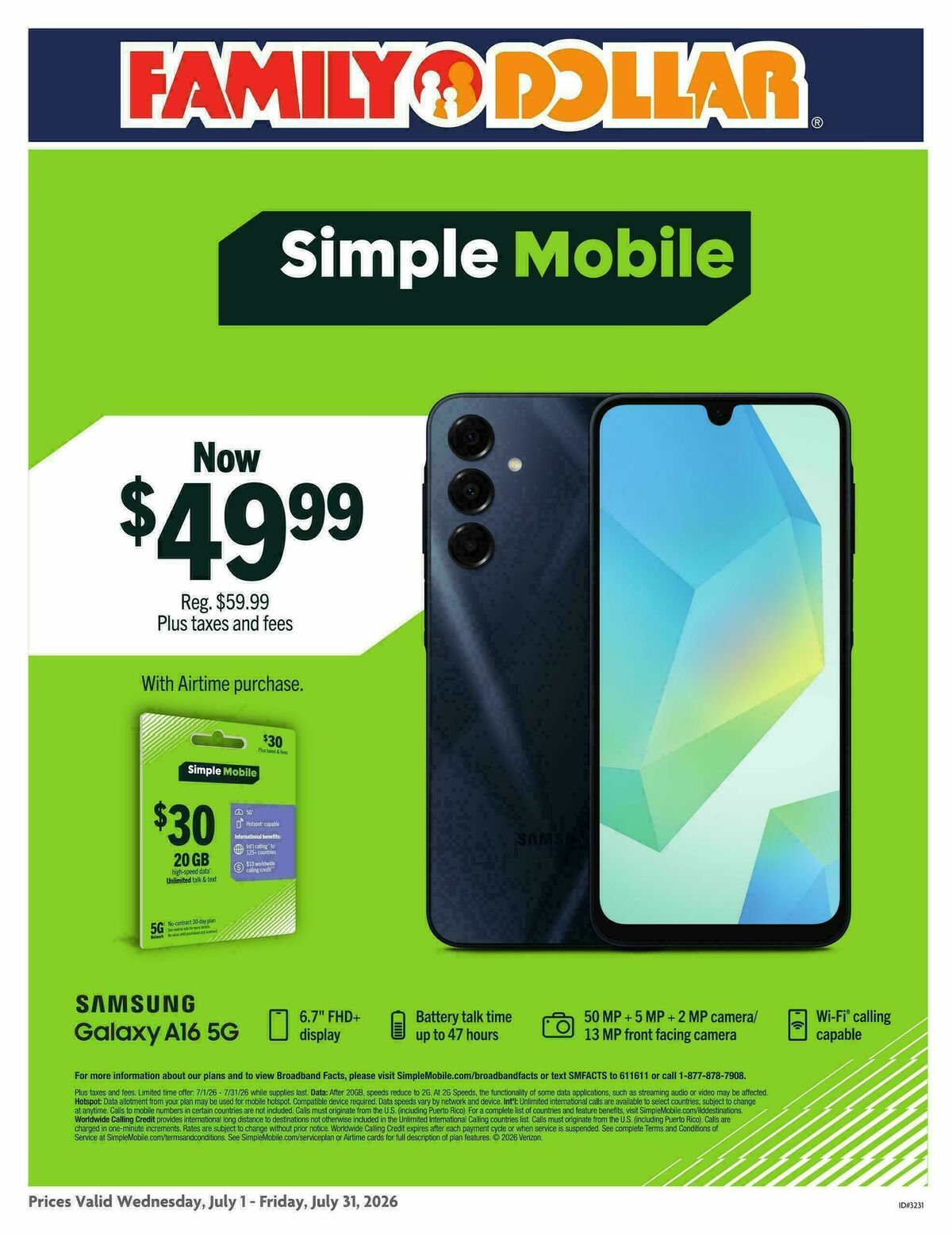 Family Dollar Phone Ad Weekly Ad from July 1