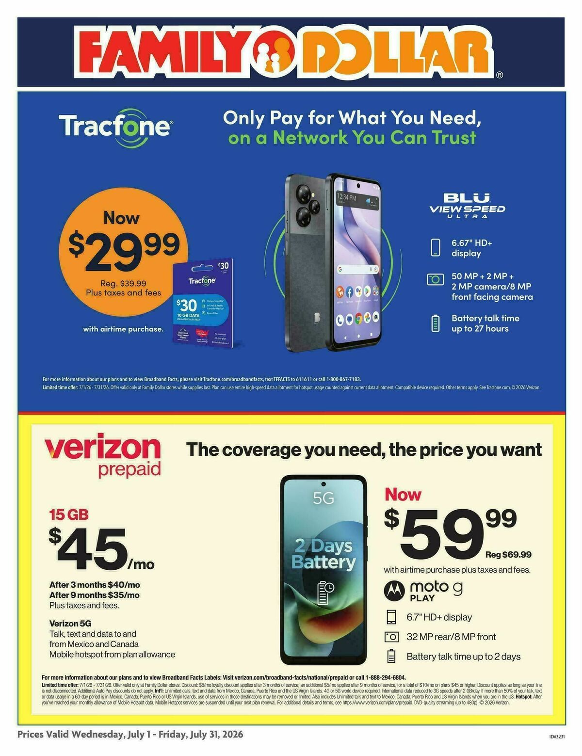 Family Dollar Phone Ad Weekly Ad from July 1