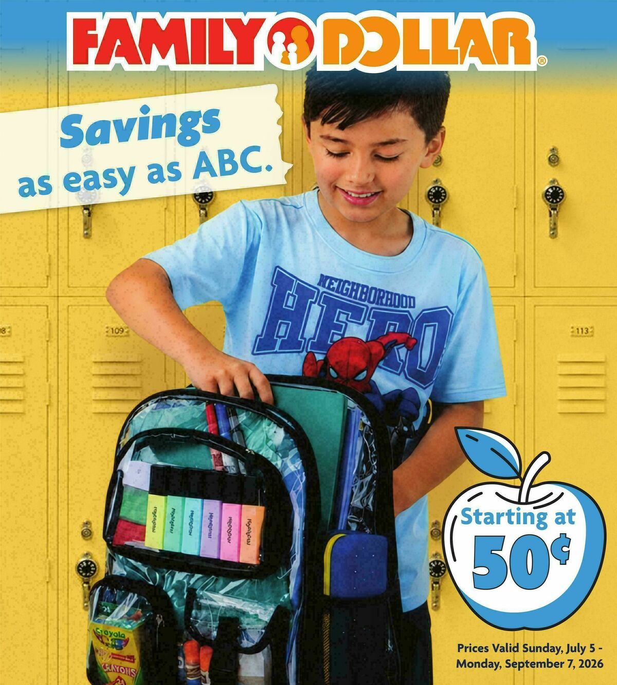 Family Dollar Back to School Book Weekly Ad from July 5