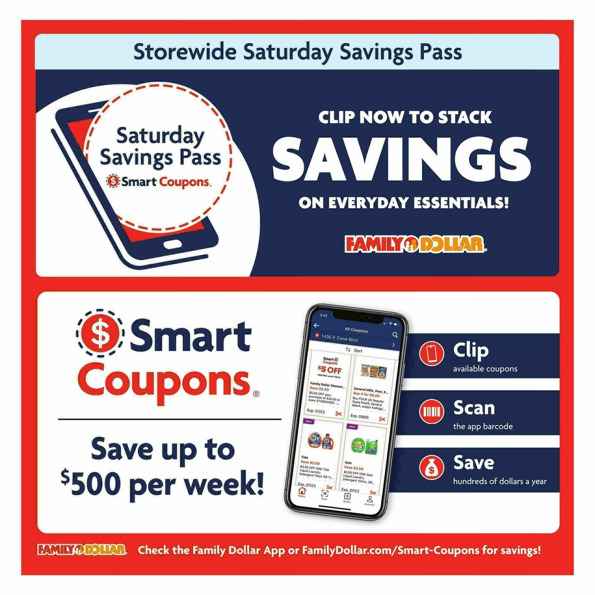 Family Dollar Back to School Book Weekly Ad from July 5