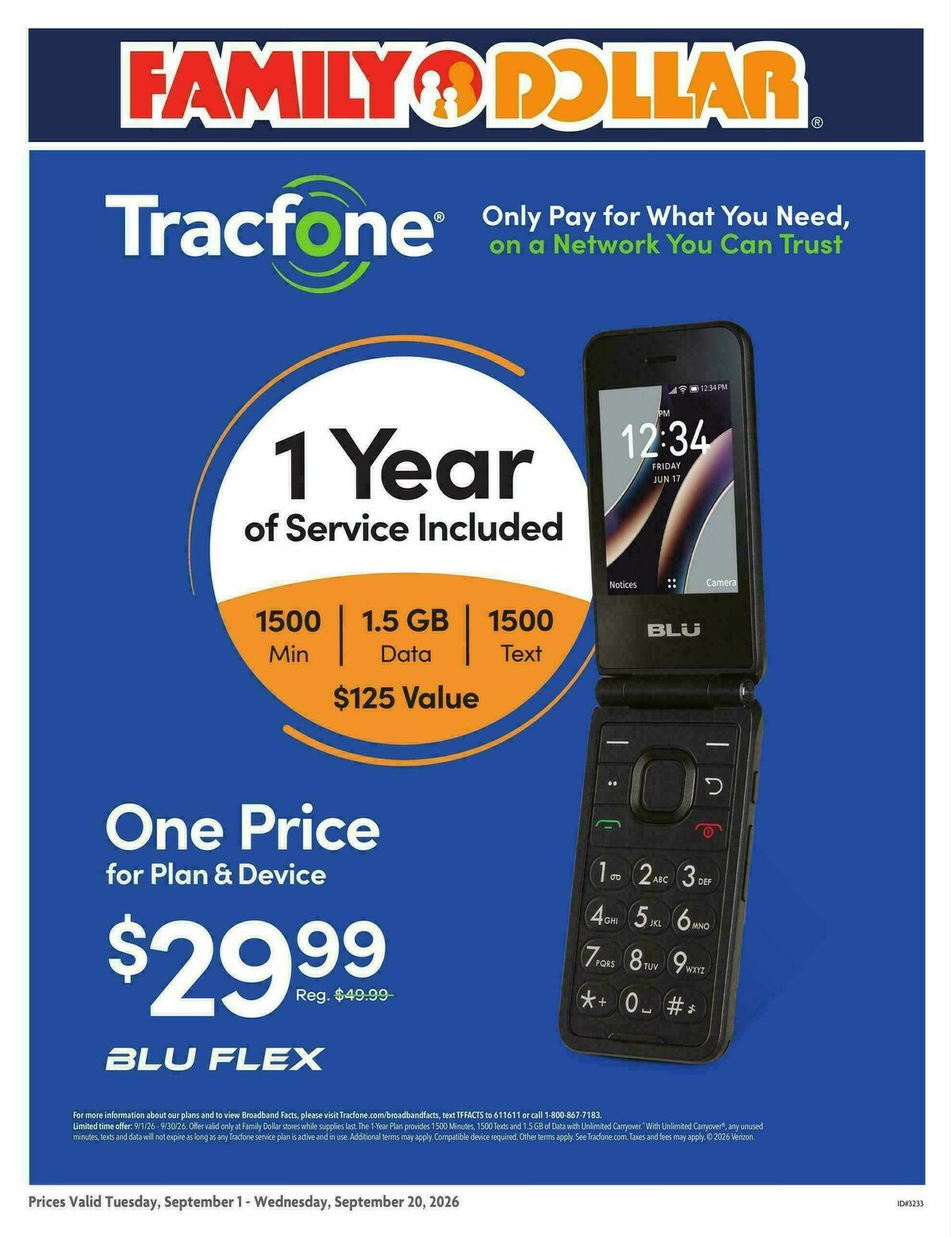 Family Dollar Phone Ad Weekly Ad from September 1