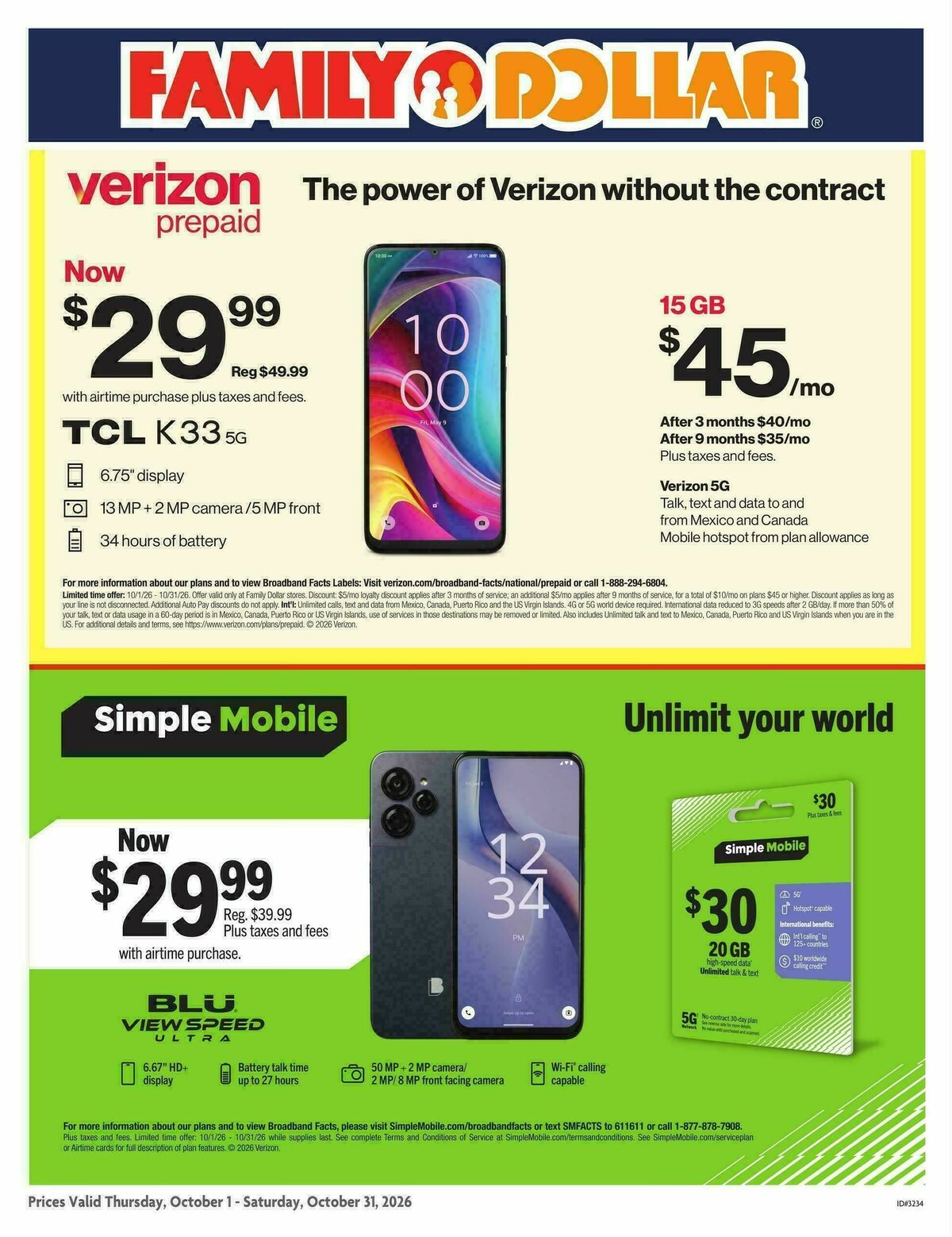 Family Dollar Weekly Ad from October 1