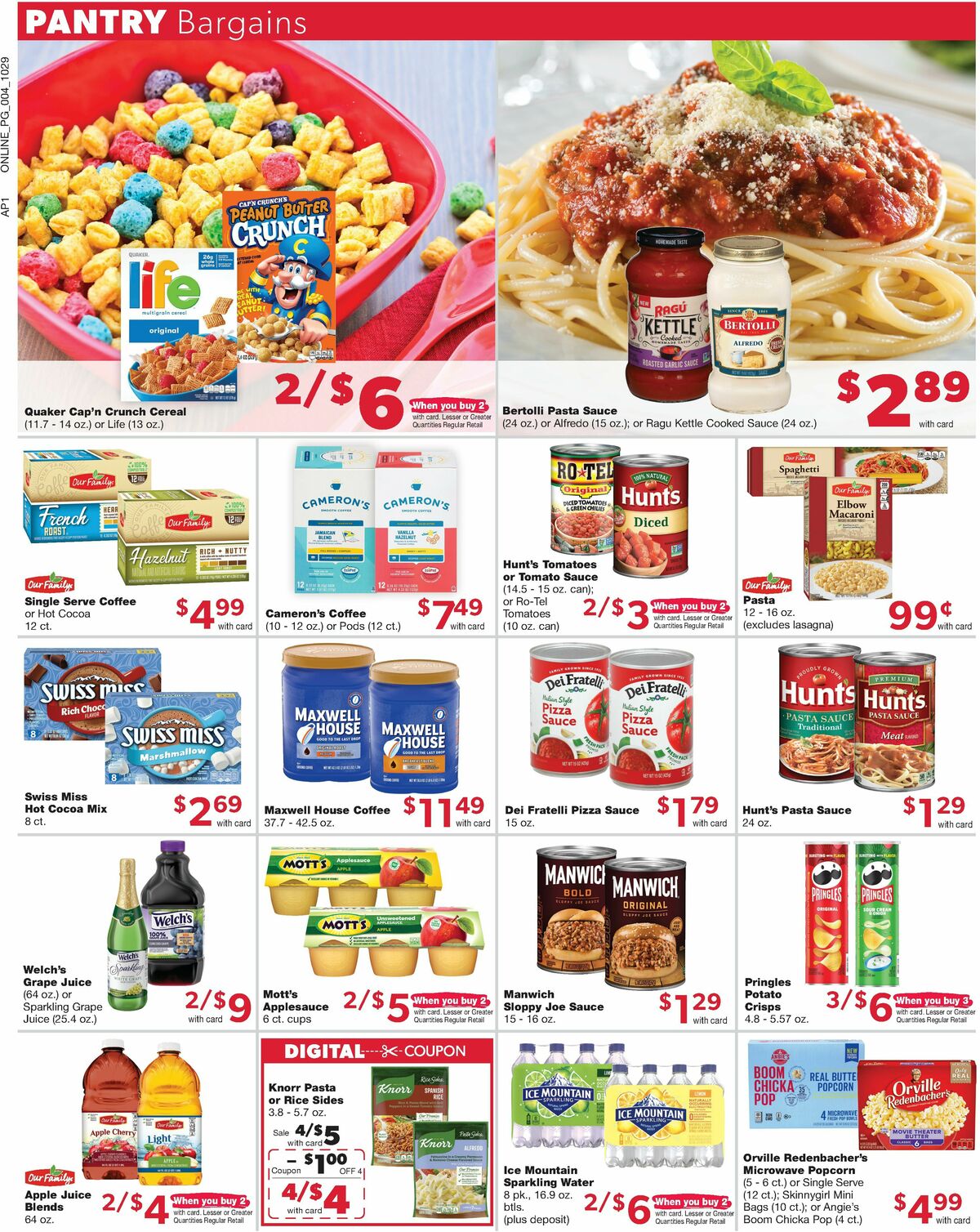 Family Fare Weekly Ad from October 29