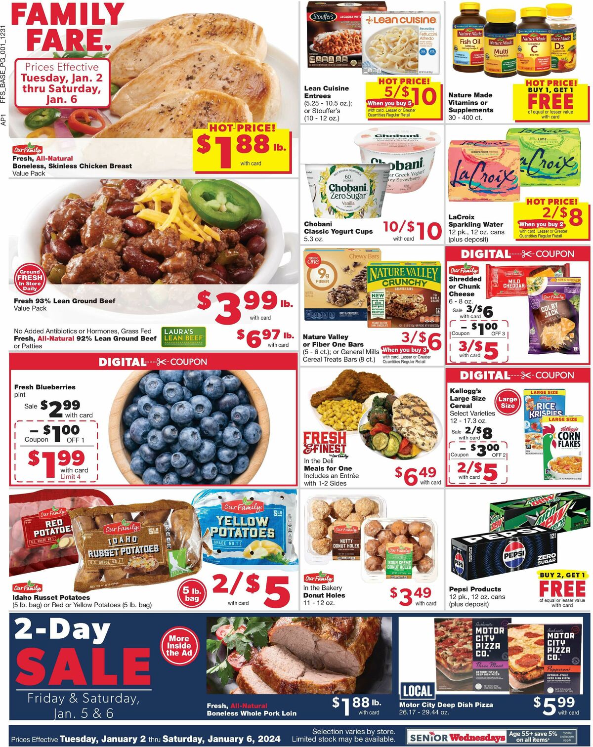 Family Fare Weekly Ad from January 2