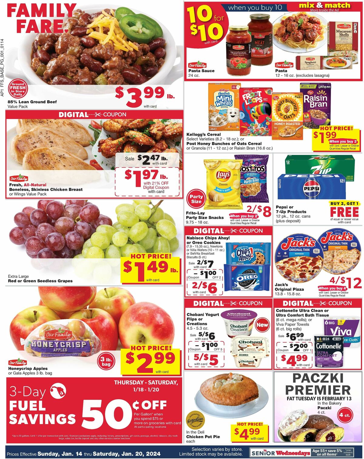 Family Fare Weekly Ad from January 14