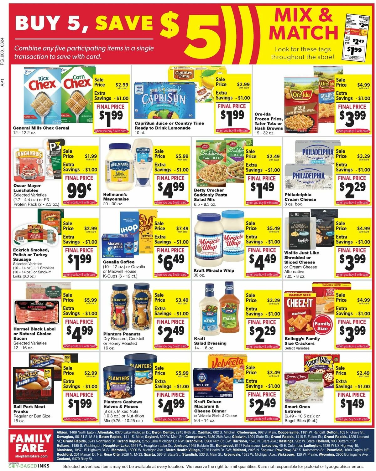 Family Fare Weekly Ad from March 25