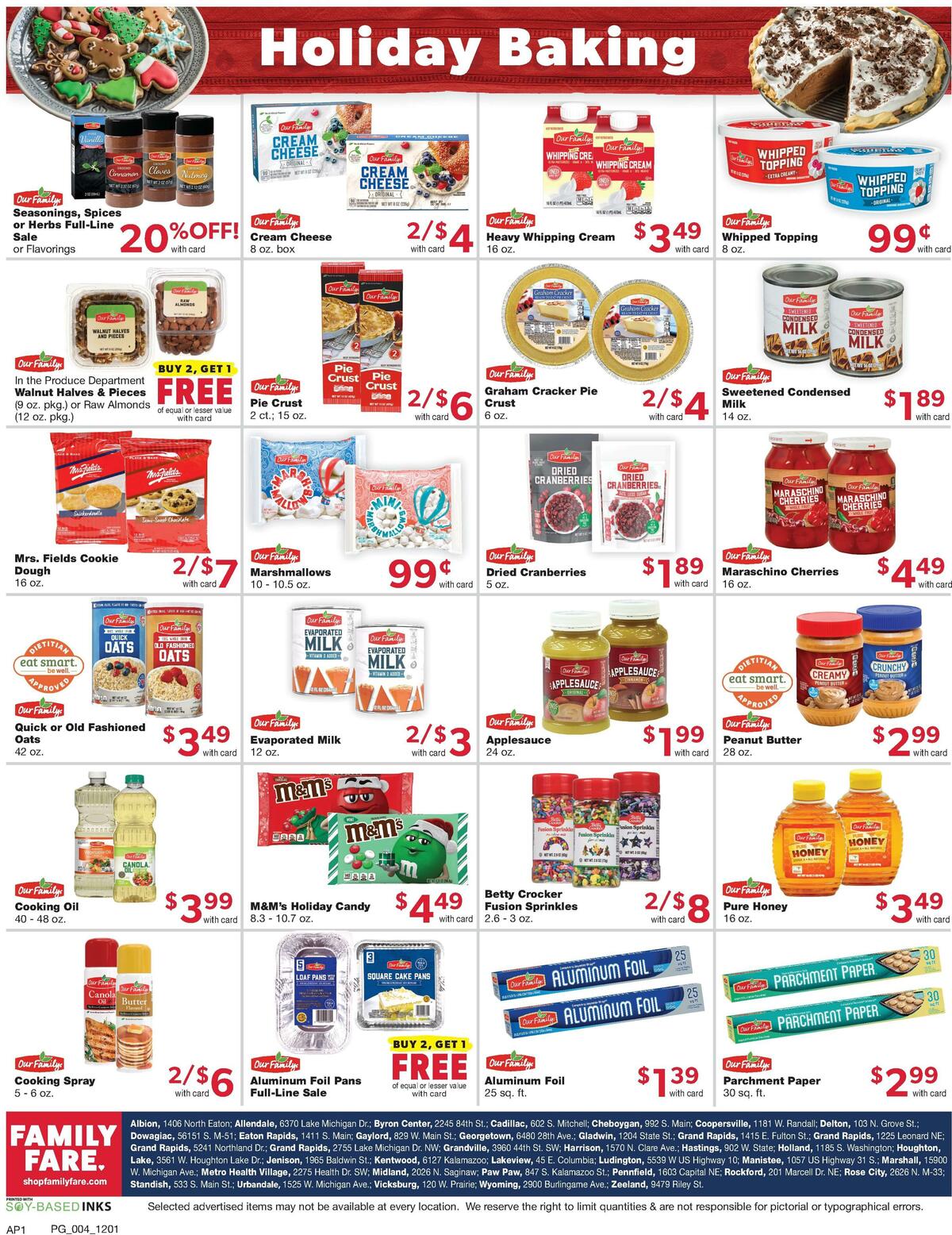Family Fare Weekly Ad from December 1